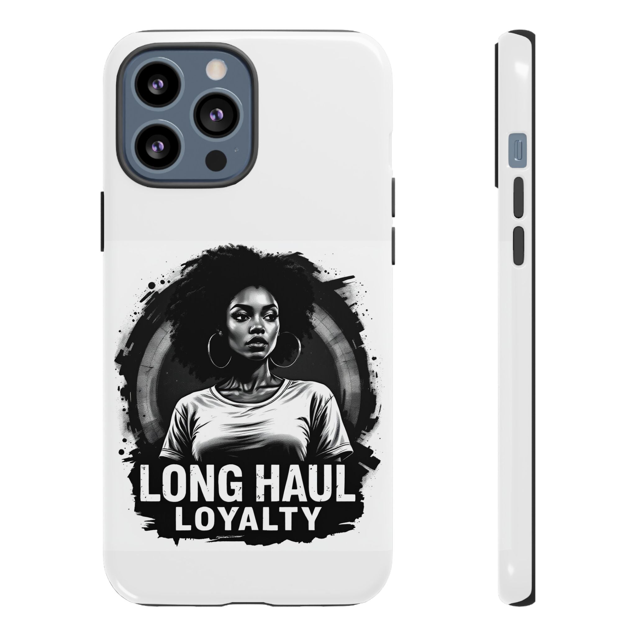 Phone Case — "Long Haul Loyalty" Black & White Portrait Protective Case
