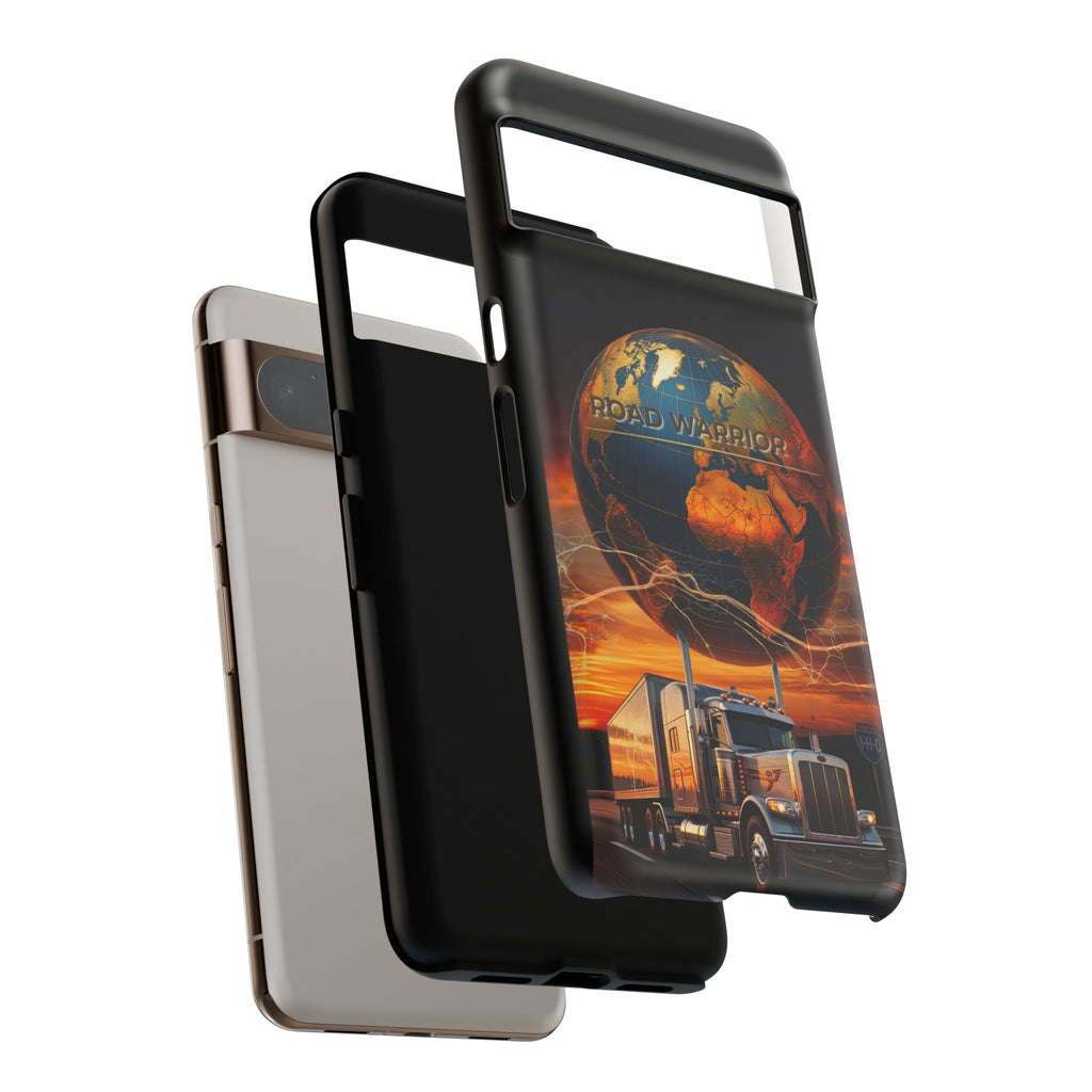 Truck Driver Phone Case — 'Global Road Warrior' Semi Truck Globe Tough Phone Cover