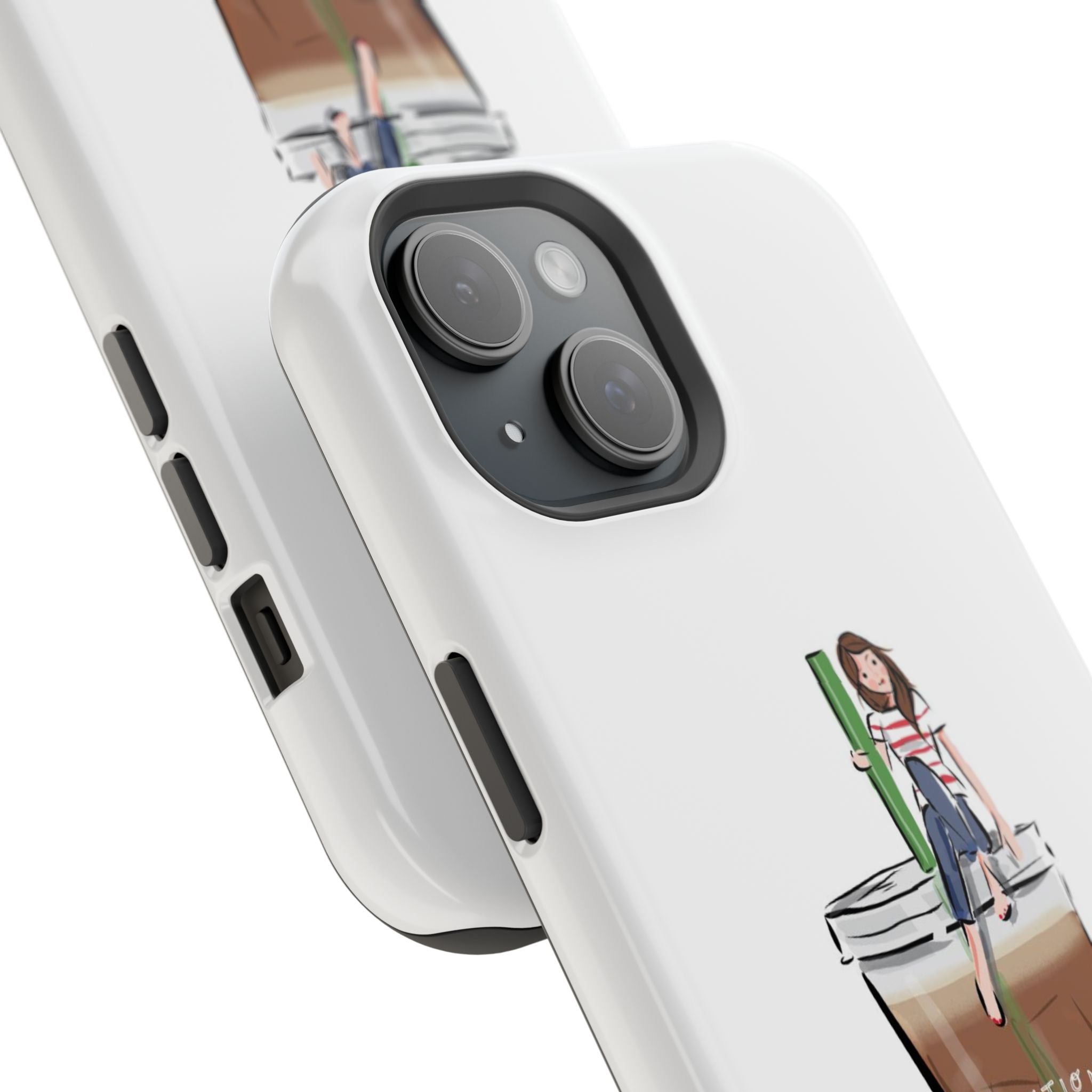 Iced Coffee & Me Phone Case — Cute Illustration 'Emotional Support Iced Coffee' Impact-Resistant Case