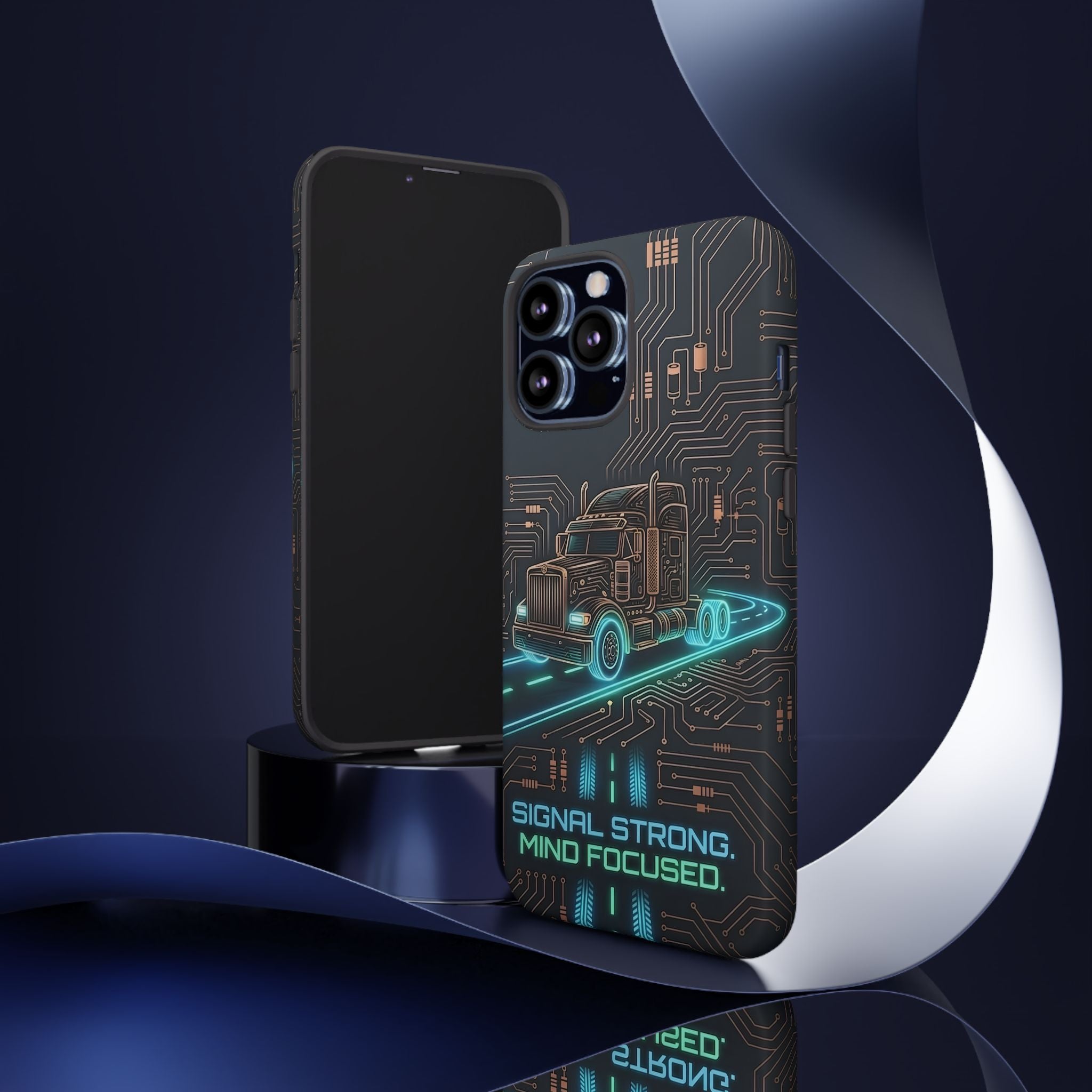 Truck Driver Gamer Phone Case — “Real Life. No Pause Button.”