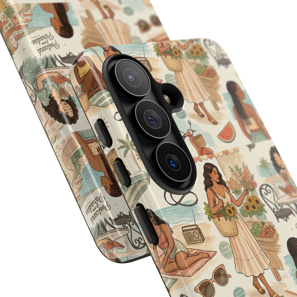 Tropical Vacation Phone Case — Vintage Beach Women Pattern