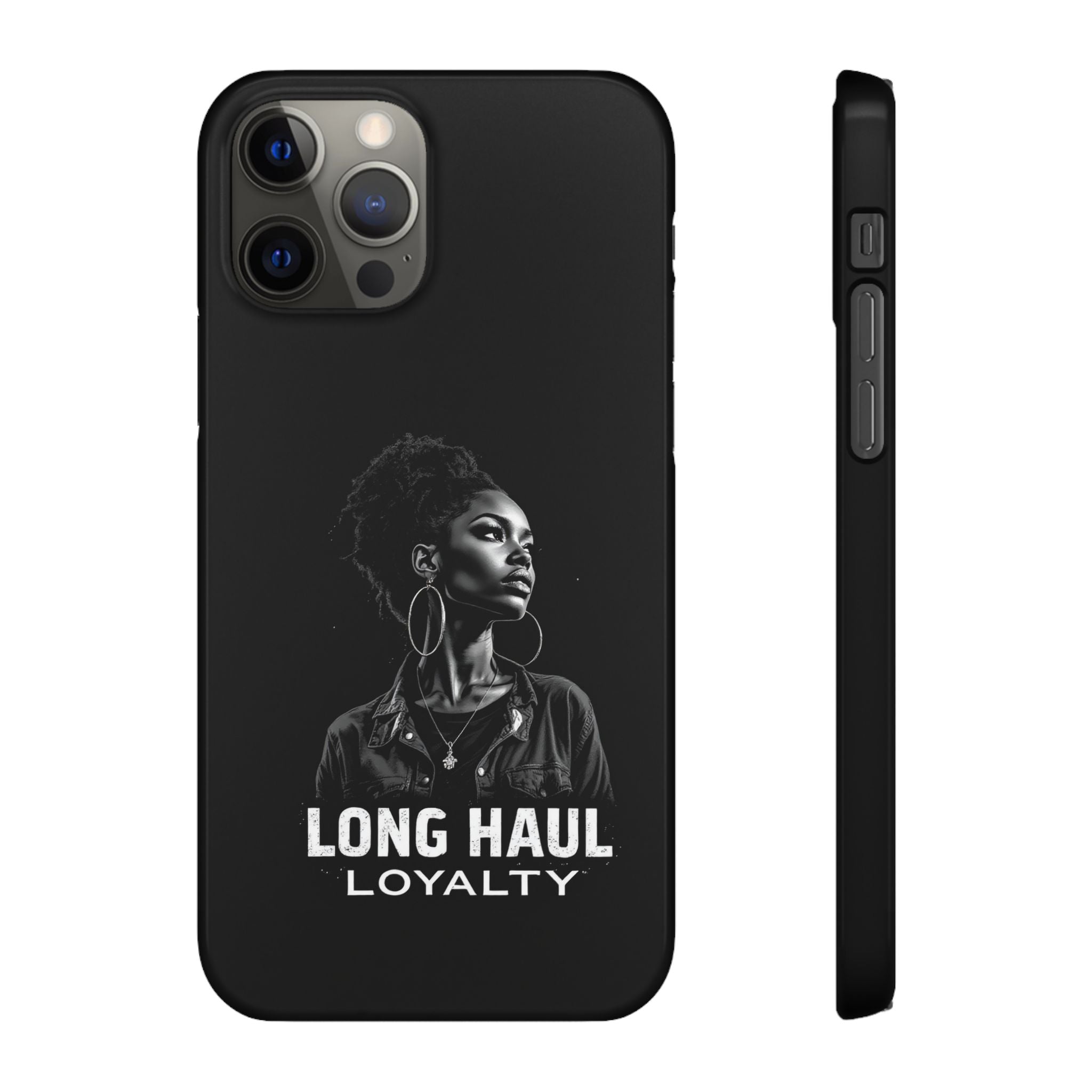 Phone Case — "Long Haul Loyalty" Black Portrait Snap Case