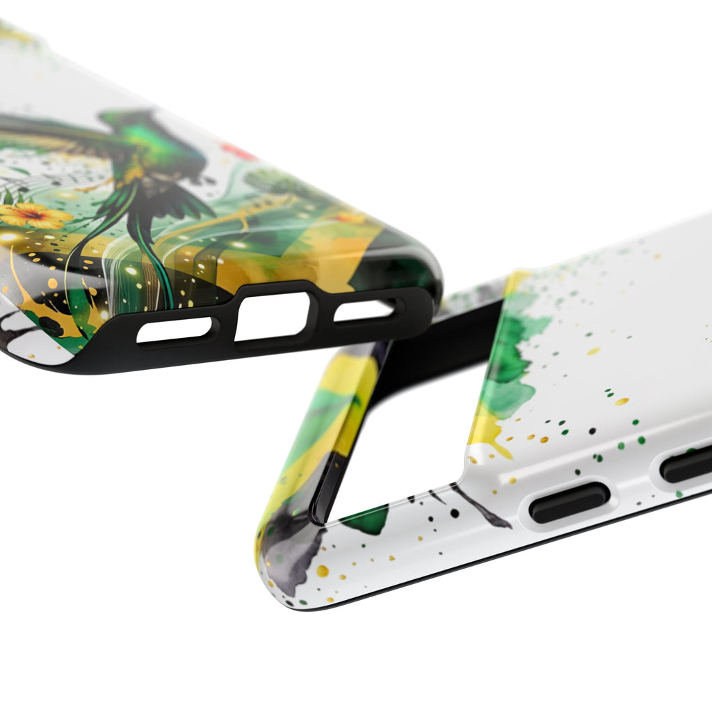 Hummingbird Jamaica Tough Phone Case – Tropical Floral Protective Cover