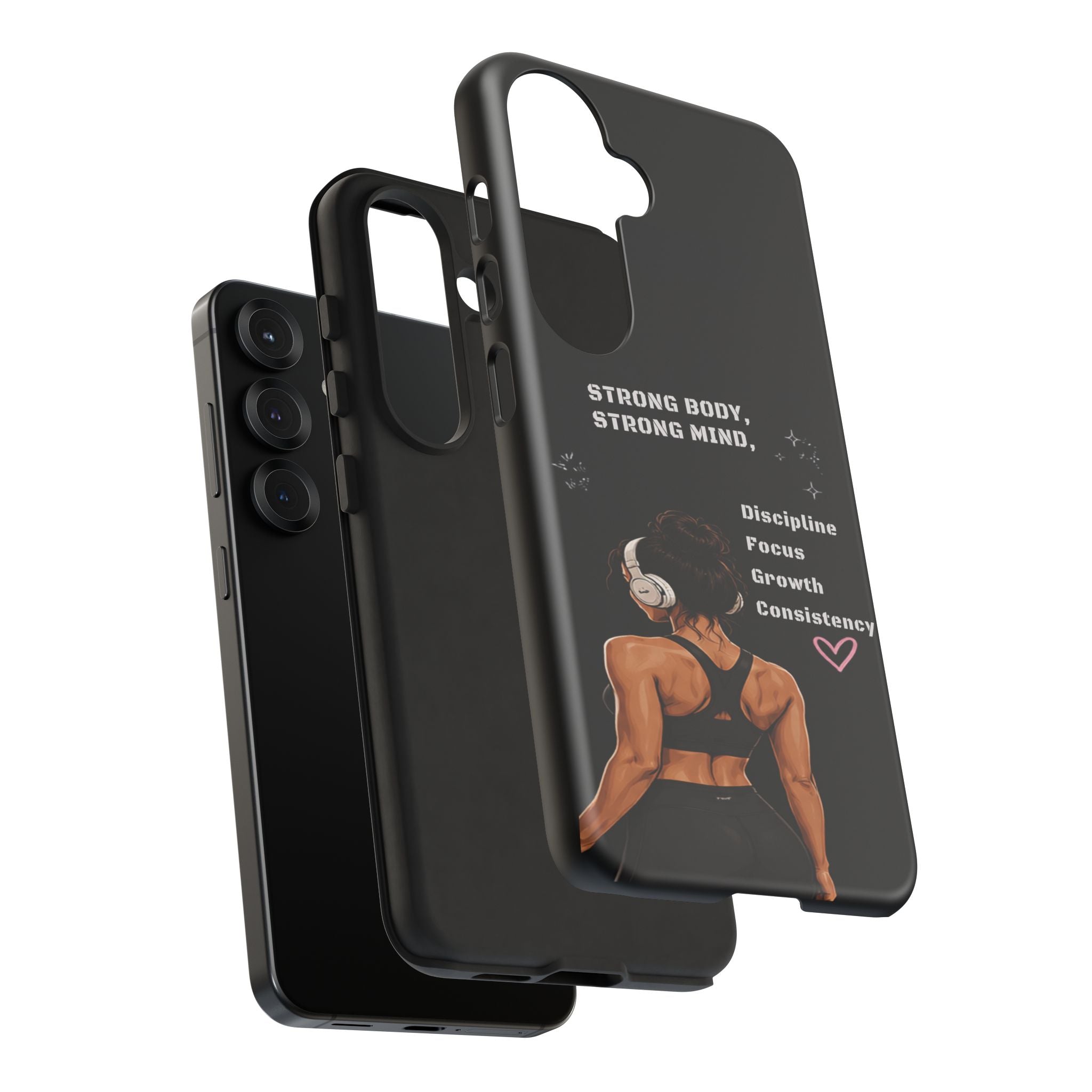 Strong Body, Strong Mind Phone Case — Motivational Fitness Protective Case