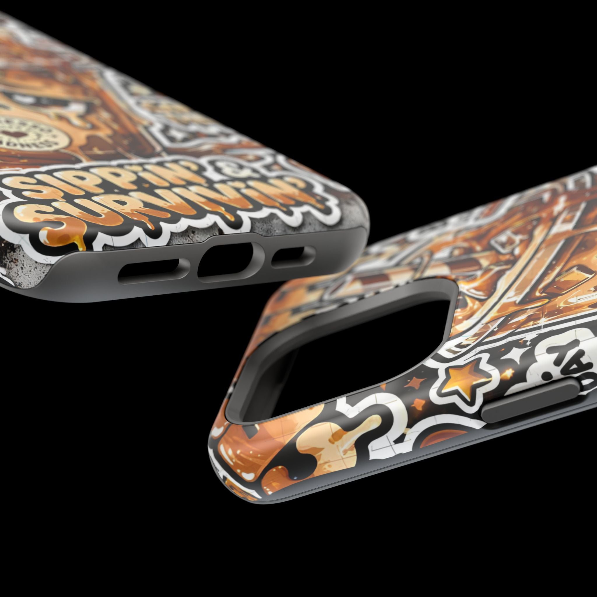 Iced Coffee Phone Case — “Sippin' & Survivin'” Magnetic Impact-Resistant Case