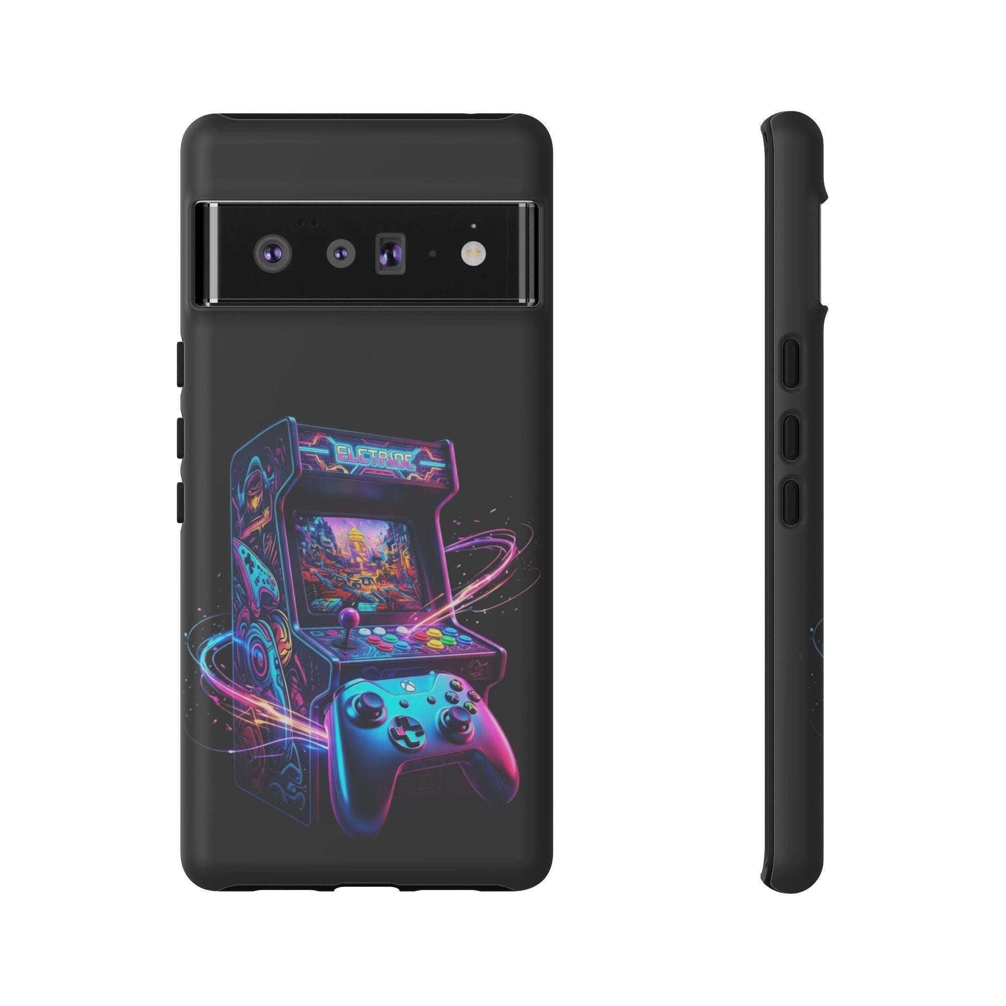 Retro Arcade Phone Case — Neon Gaming Controller Design