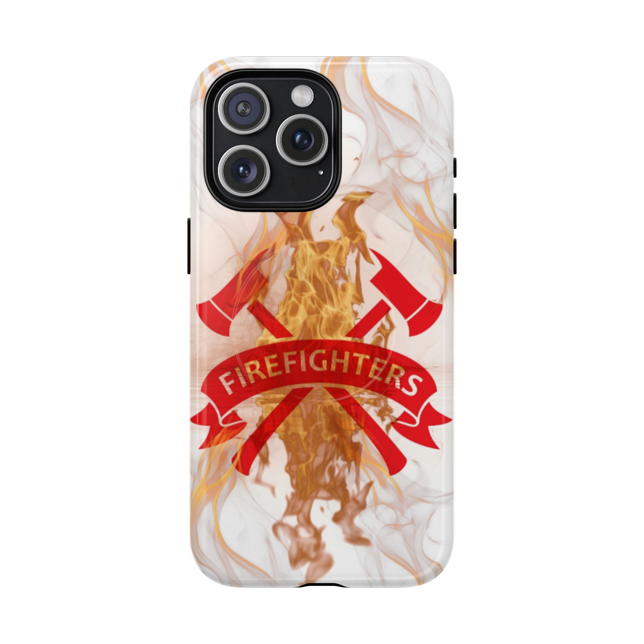 Firefighter Emblem Tough Magnetic Phone Case — Flame Design