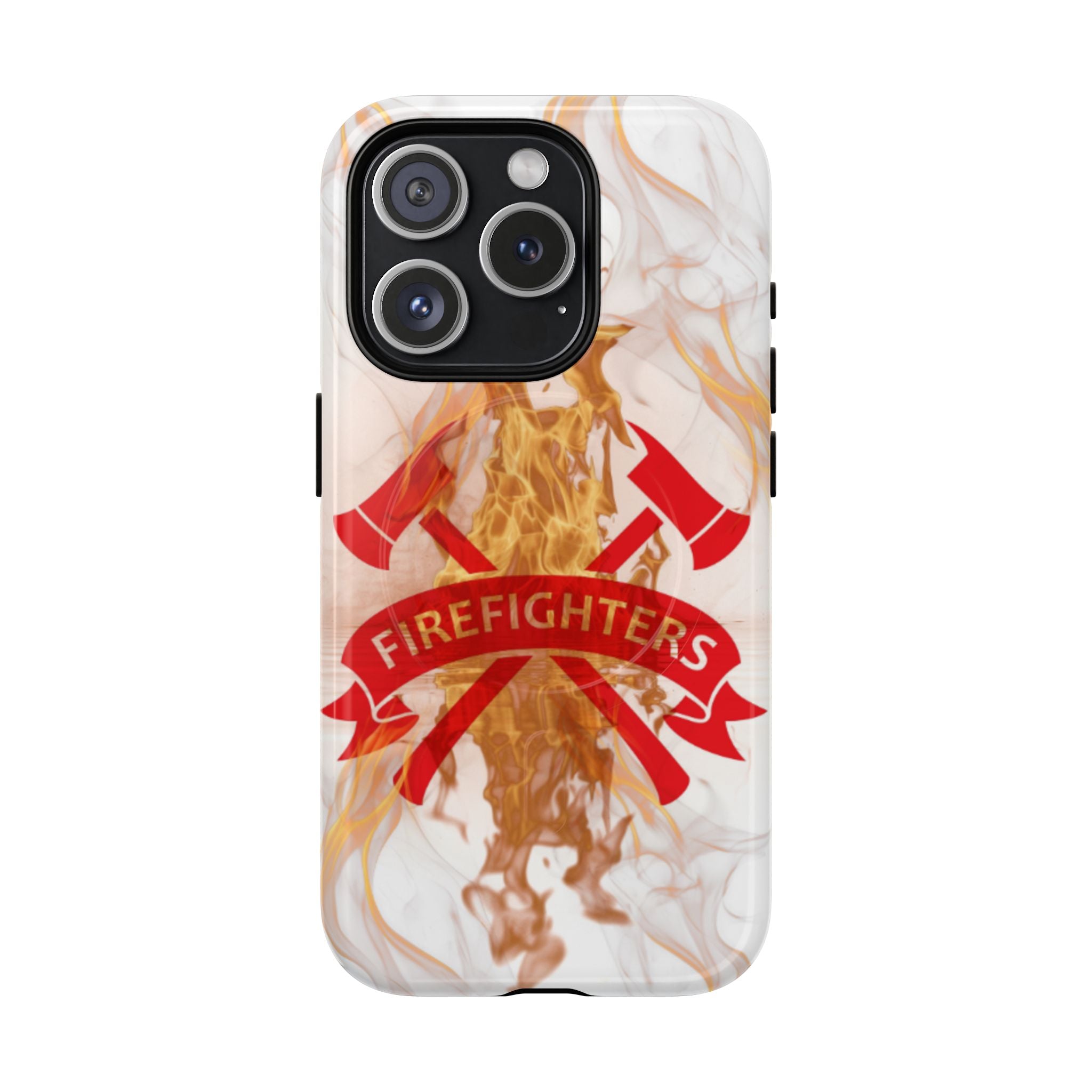 Firefighter Emblem Tough Magnetic Phone Case — Flame Design