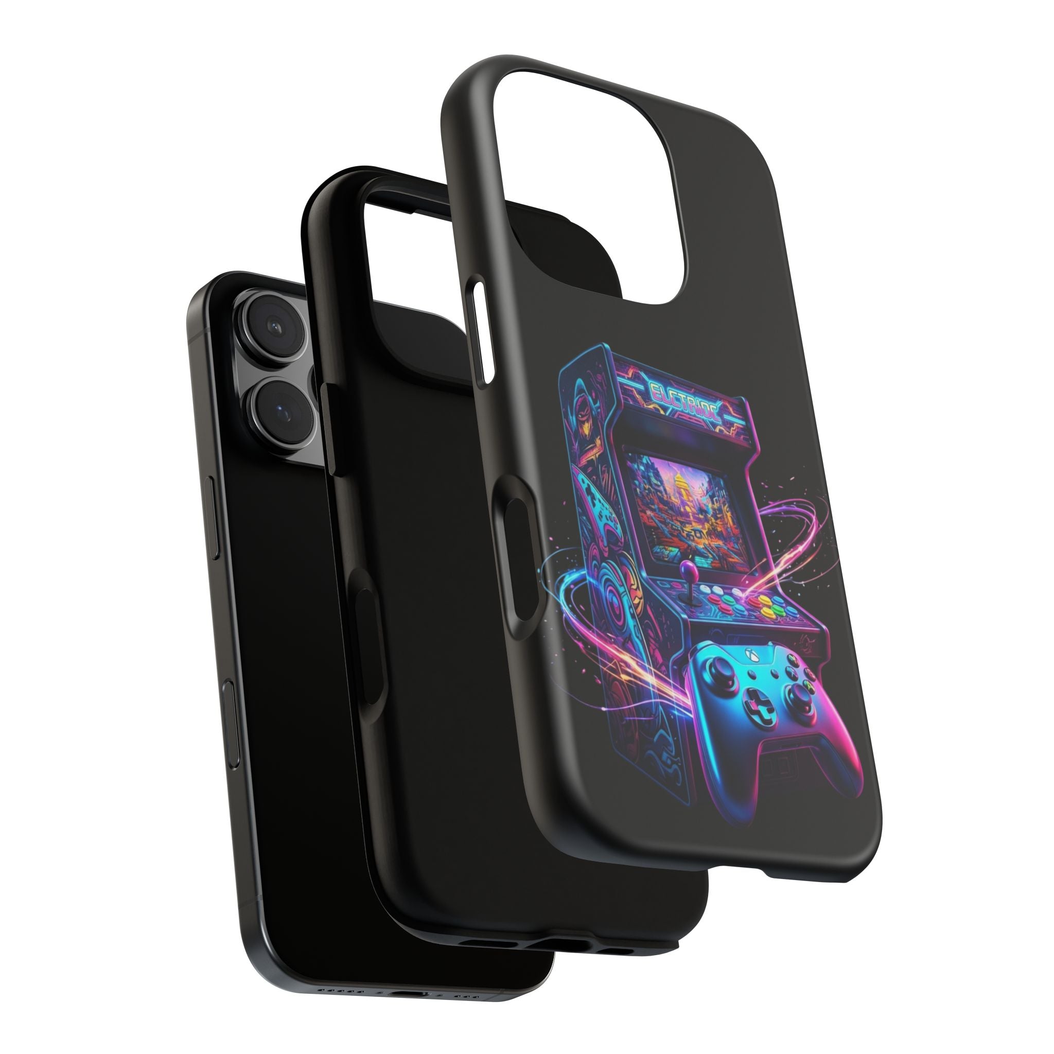 Retro Arcade Phone Case — Neon Gaming Controller Design
