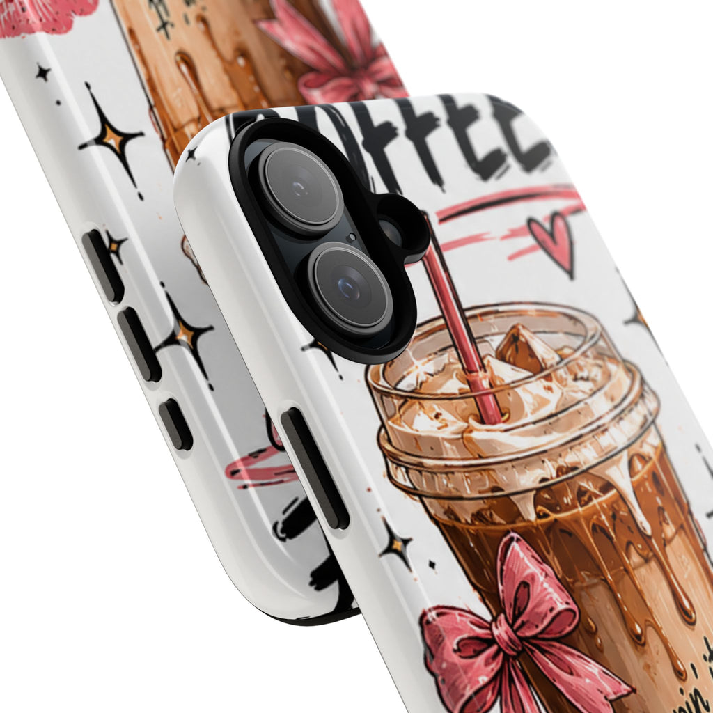 Phone Case — "Keepin' It Cute & Caffeinated" Iced Coffee Design