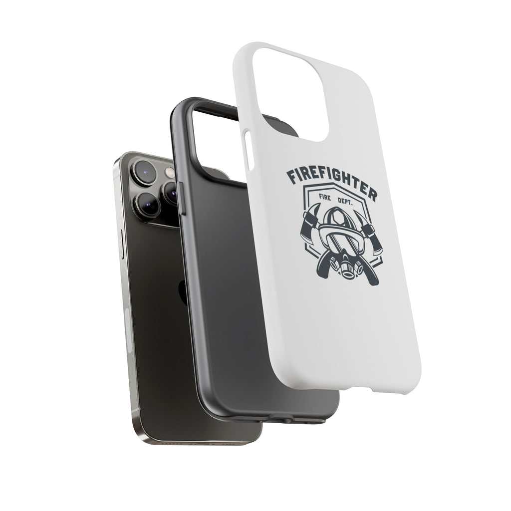 Firefighter Tough Phone Case — Fire Dept Helmet & Axes Protective Cover