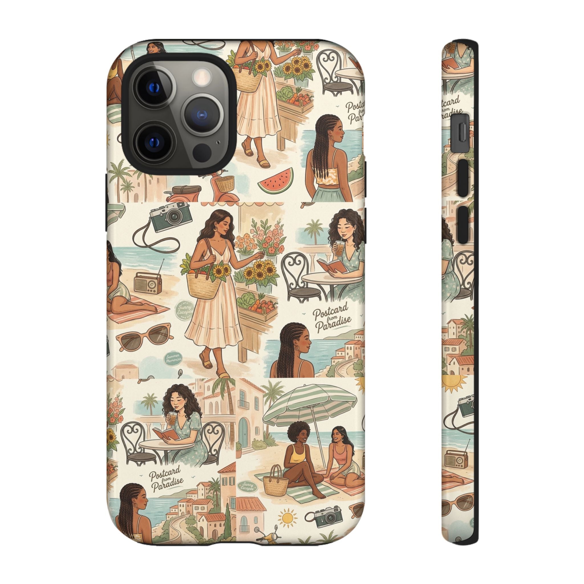 Tropical Vacation Phone Case — Vintage Beach Women Pattern