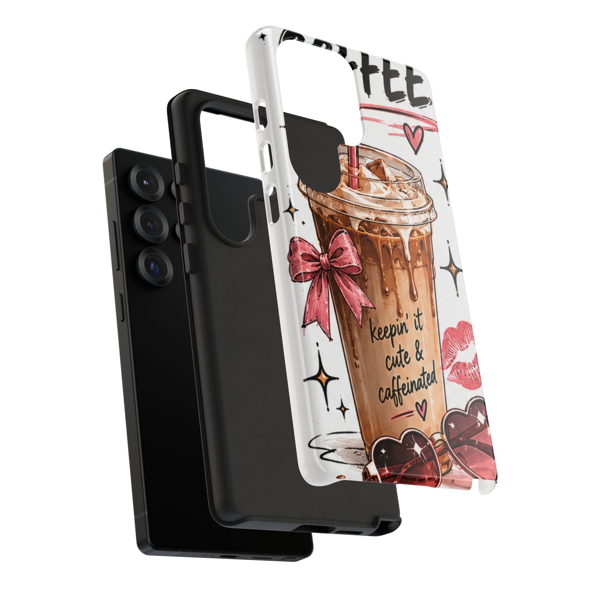 Phone Case — "Keepin' It Cute & Caffeinated" Iced Coffee Design