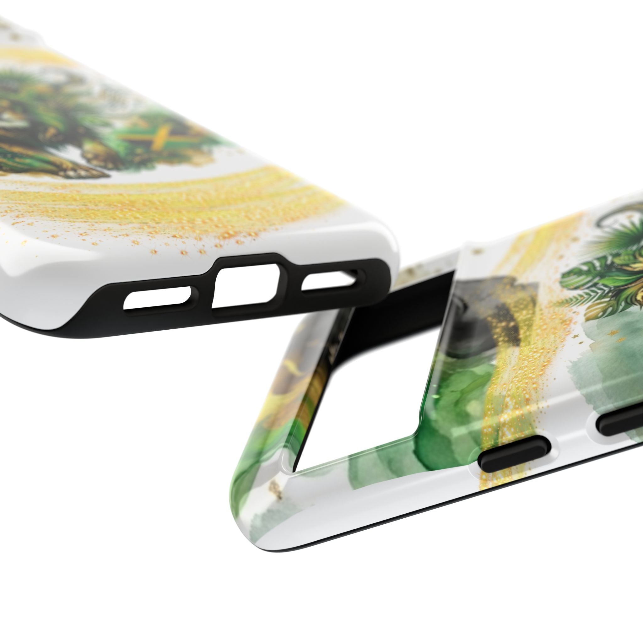 Reggae Lion Phone Case — Jamaican Flag Rasta Art Tough Phone Cover