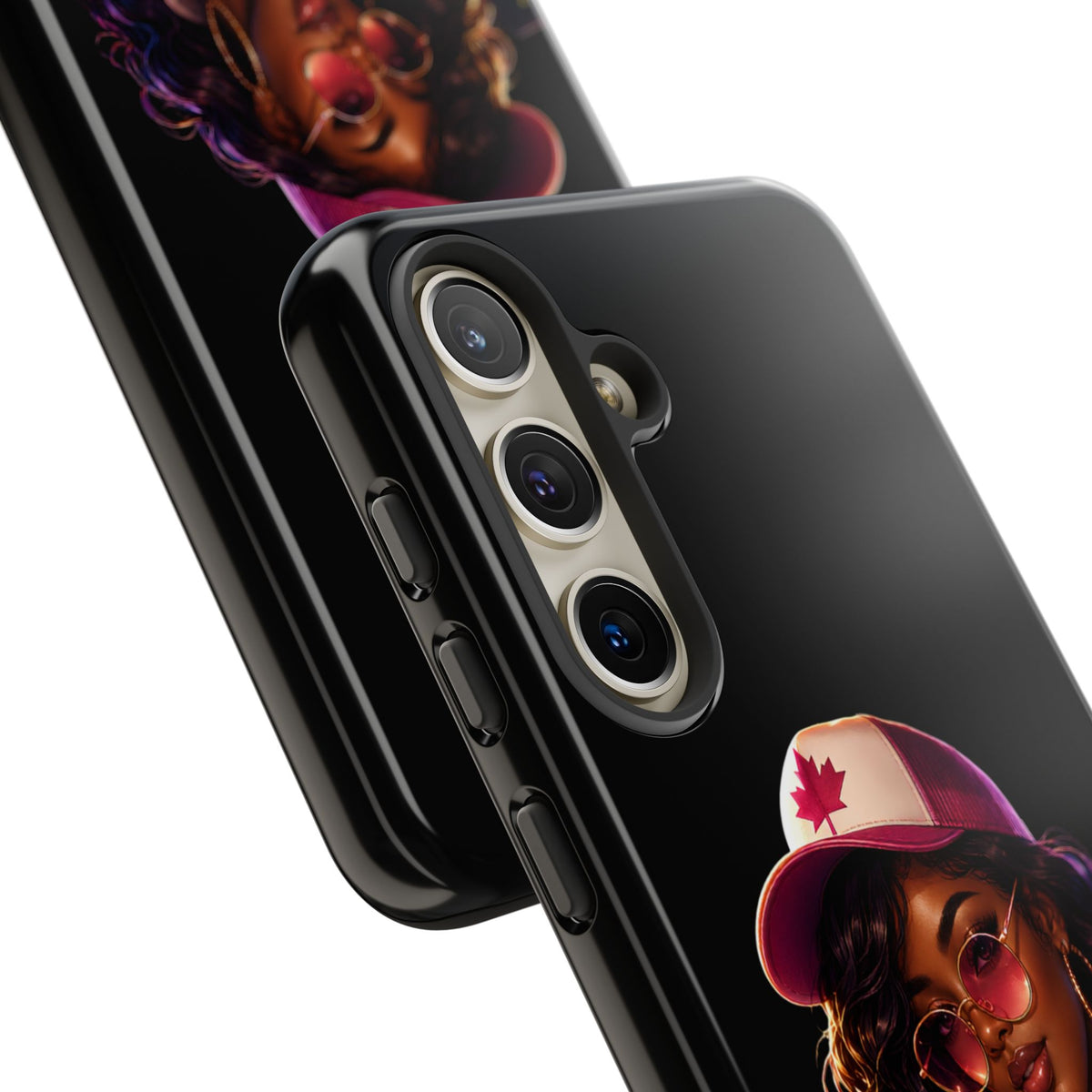 Phone Case - Cool Urban Woman with Headphones & Maple Hat