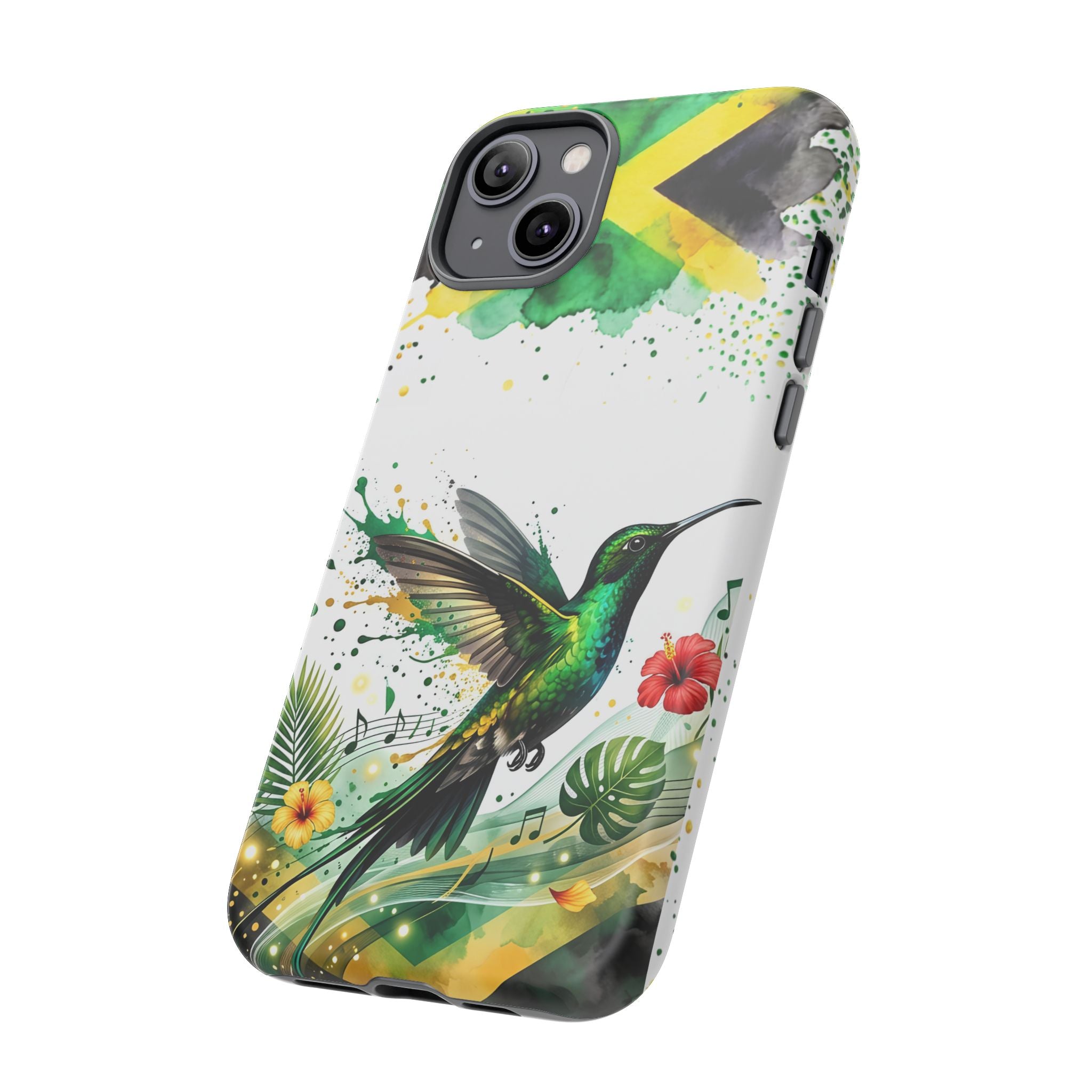 Hummingbird Jamaica Tough Phone Case – Tropical Floral Protective Cover