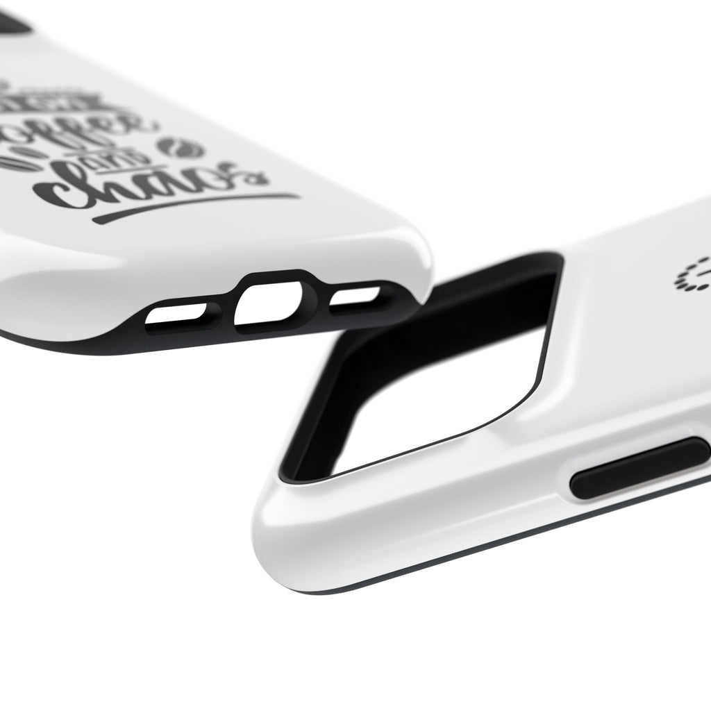 Phone Case — "Run on Coffee and Chaos" Impact-Resistant Protective Cover