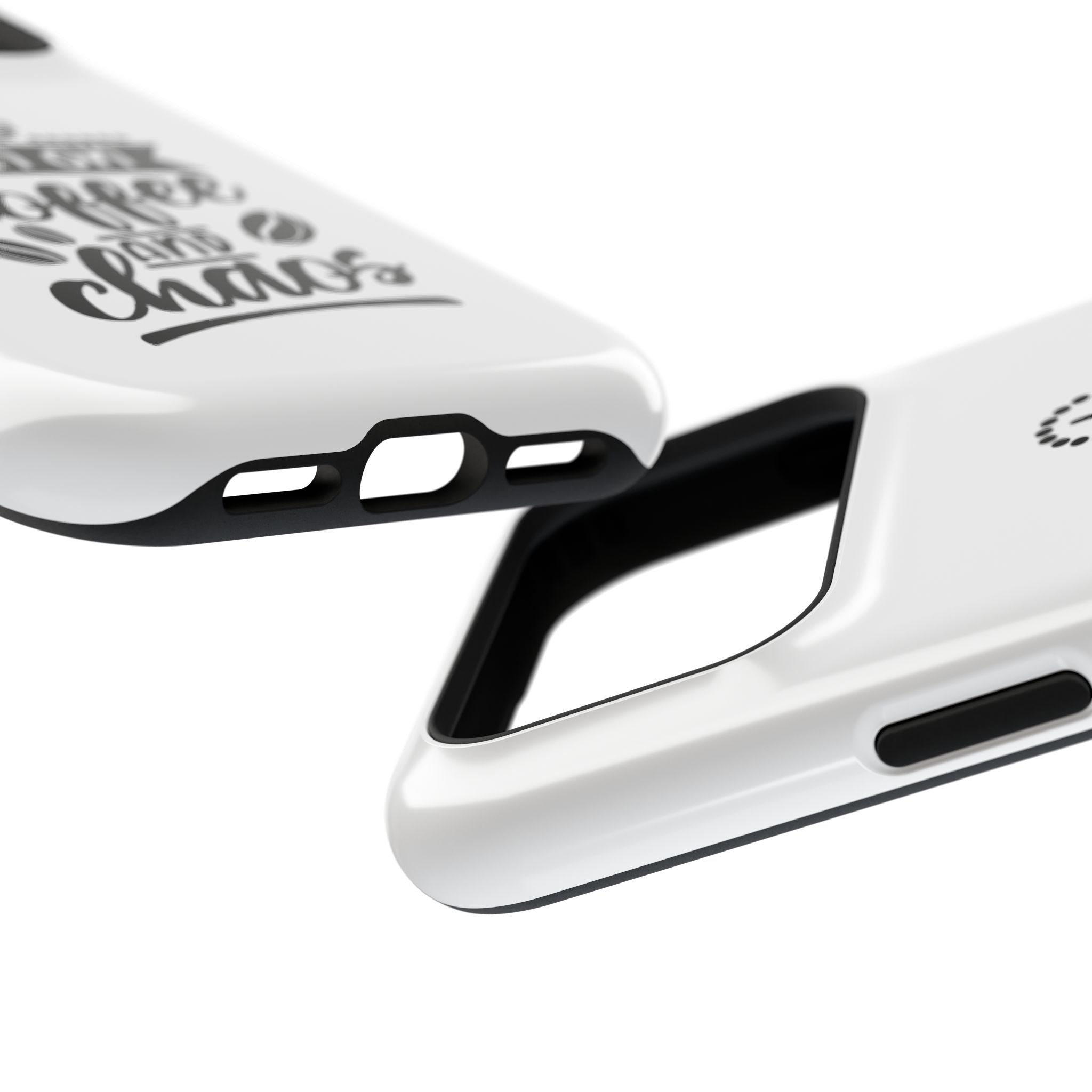 Phone Case — "Run on Coffee and Chaos" Impact-Resistant Protective Cover