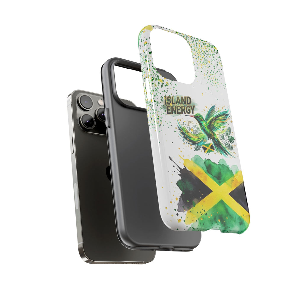 Island Energy Tough Phone Case — Colorful Hummingbird & Tropical Sunset Protective Cover