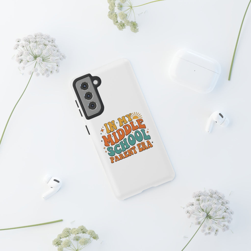 Middle School Parent Phone Case — "In My Middle School Parent Era" Retro Design
