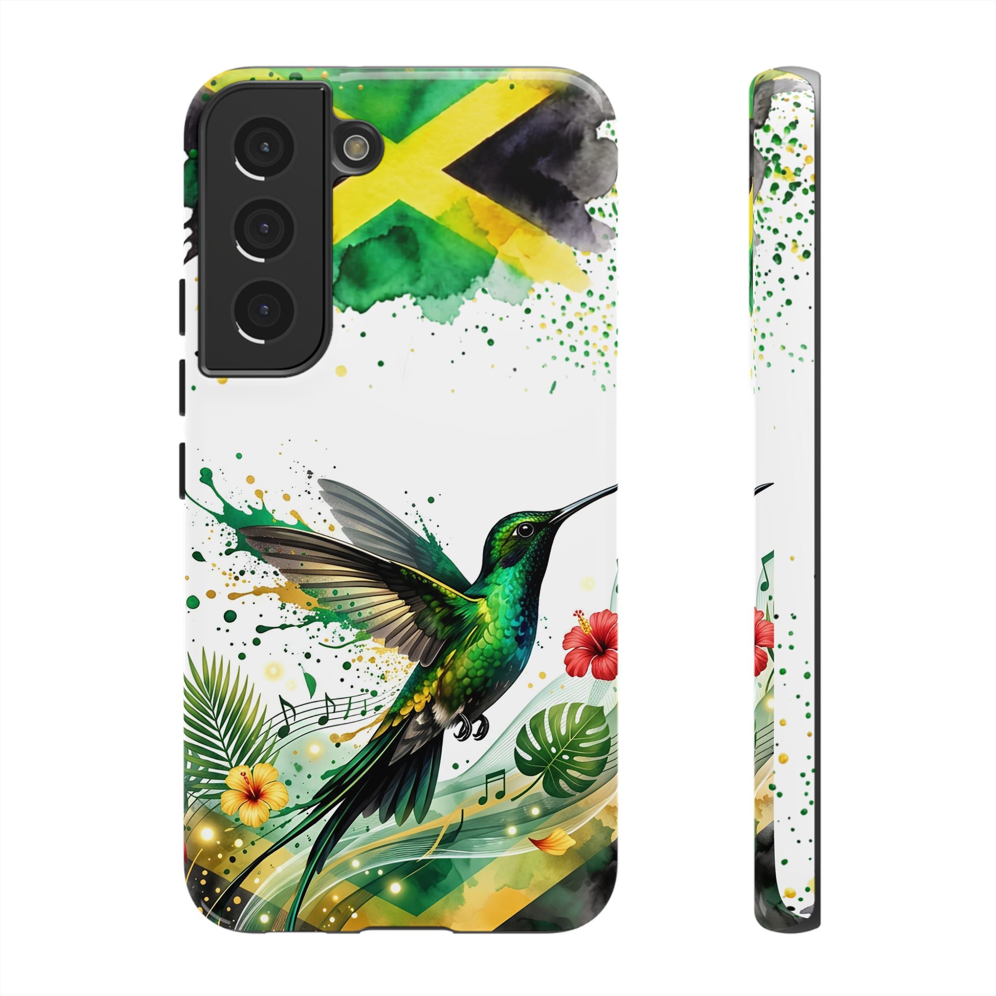 Hummingbird Jamaica Tough Phone Case – Tropical Floral Protective Cover