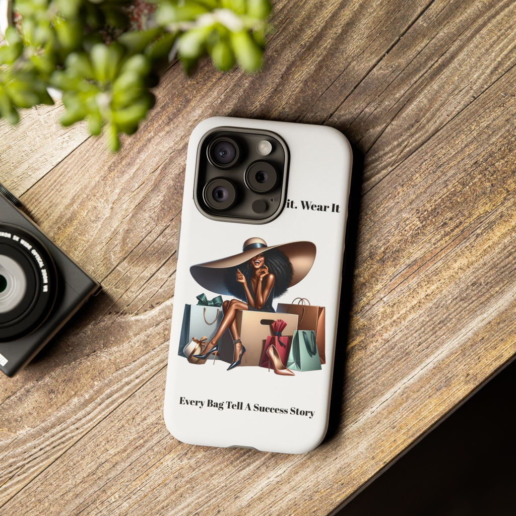 Phone Case - "Manifest It. Earn It. Wear It." Chic Shopper Design