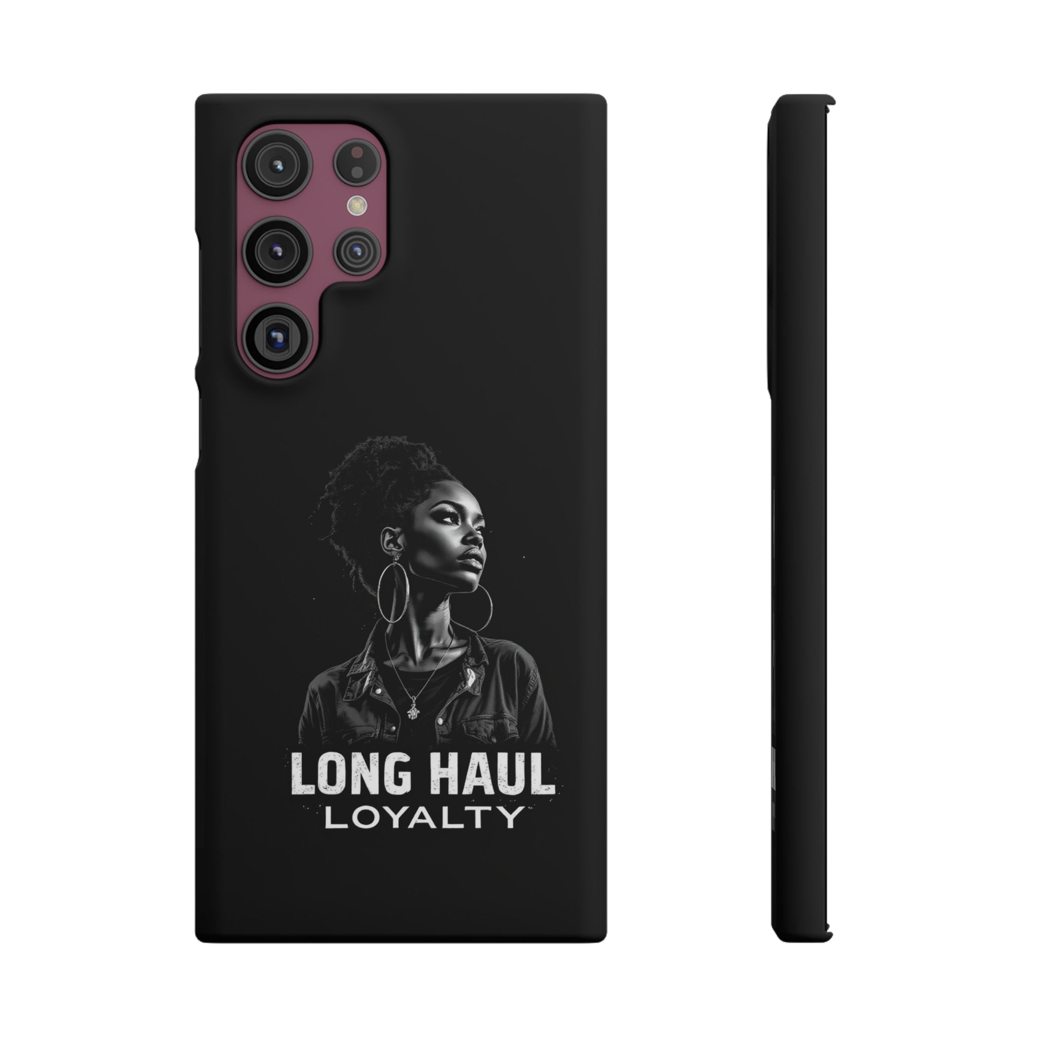 Phone Case — "Long Haul Loyalty" Black Portrait Snap Case