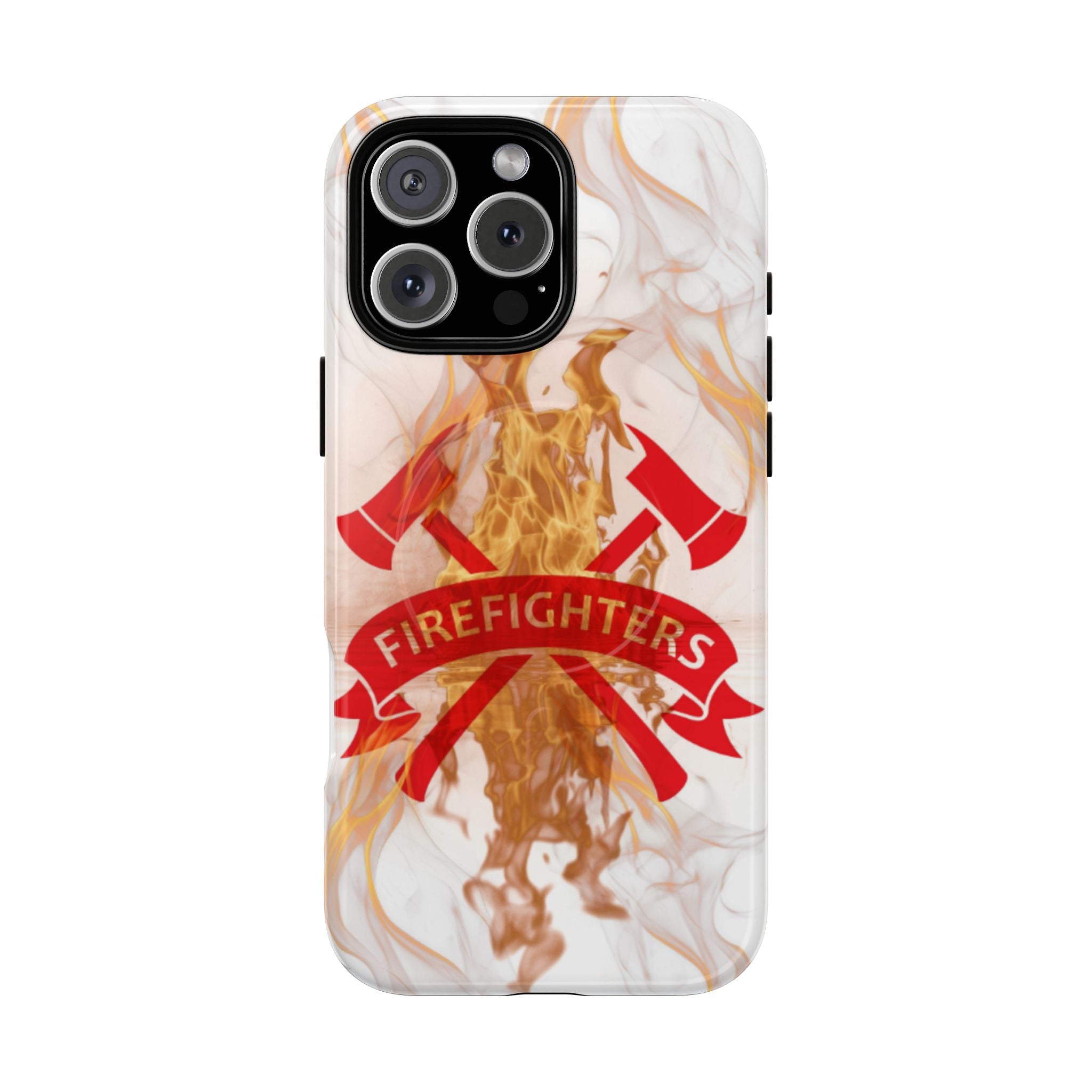 Firefighter Emblem Tough Magnetic Phone Case — Flame Design