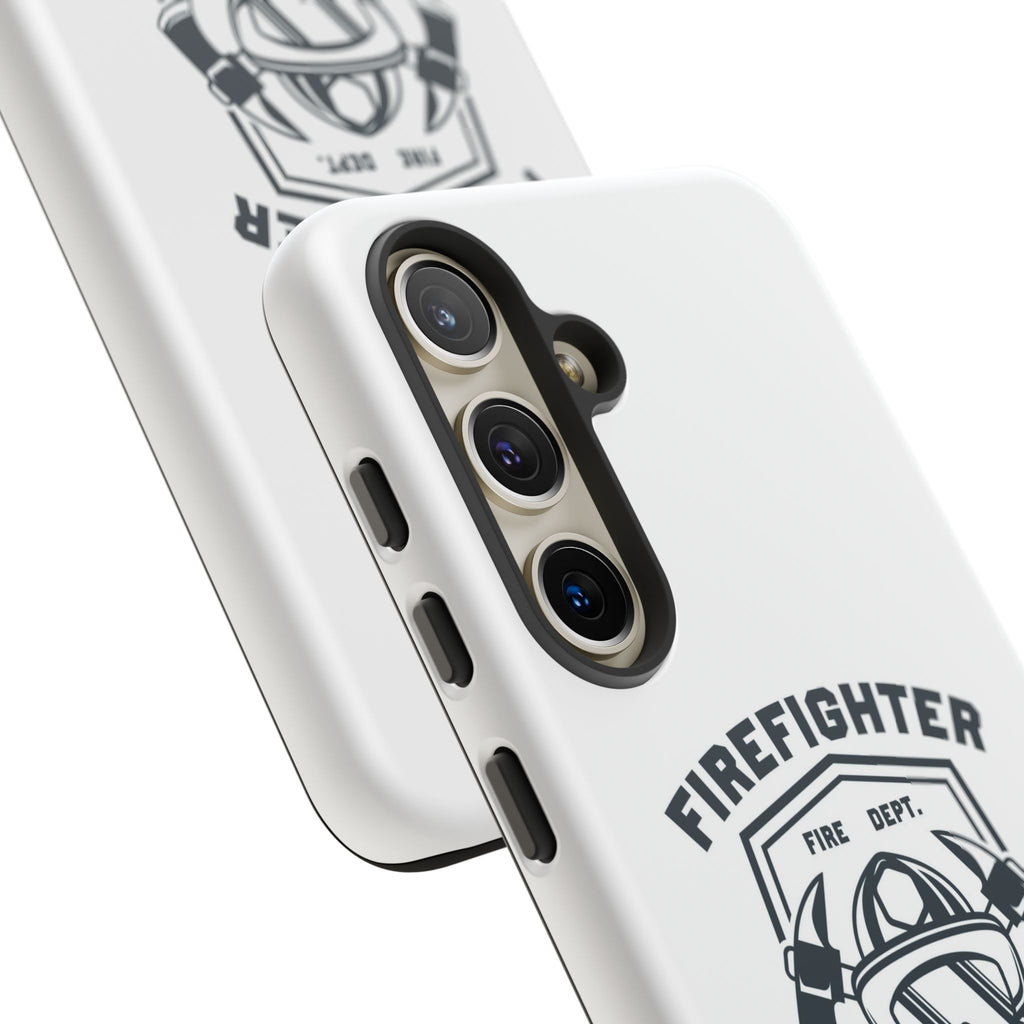 Firefighter Tough Phone Case — Fire Dept Helmet & Axes Protective Cover