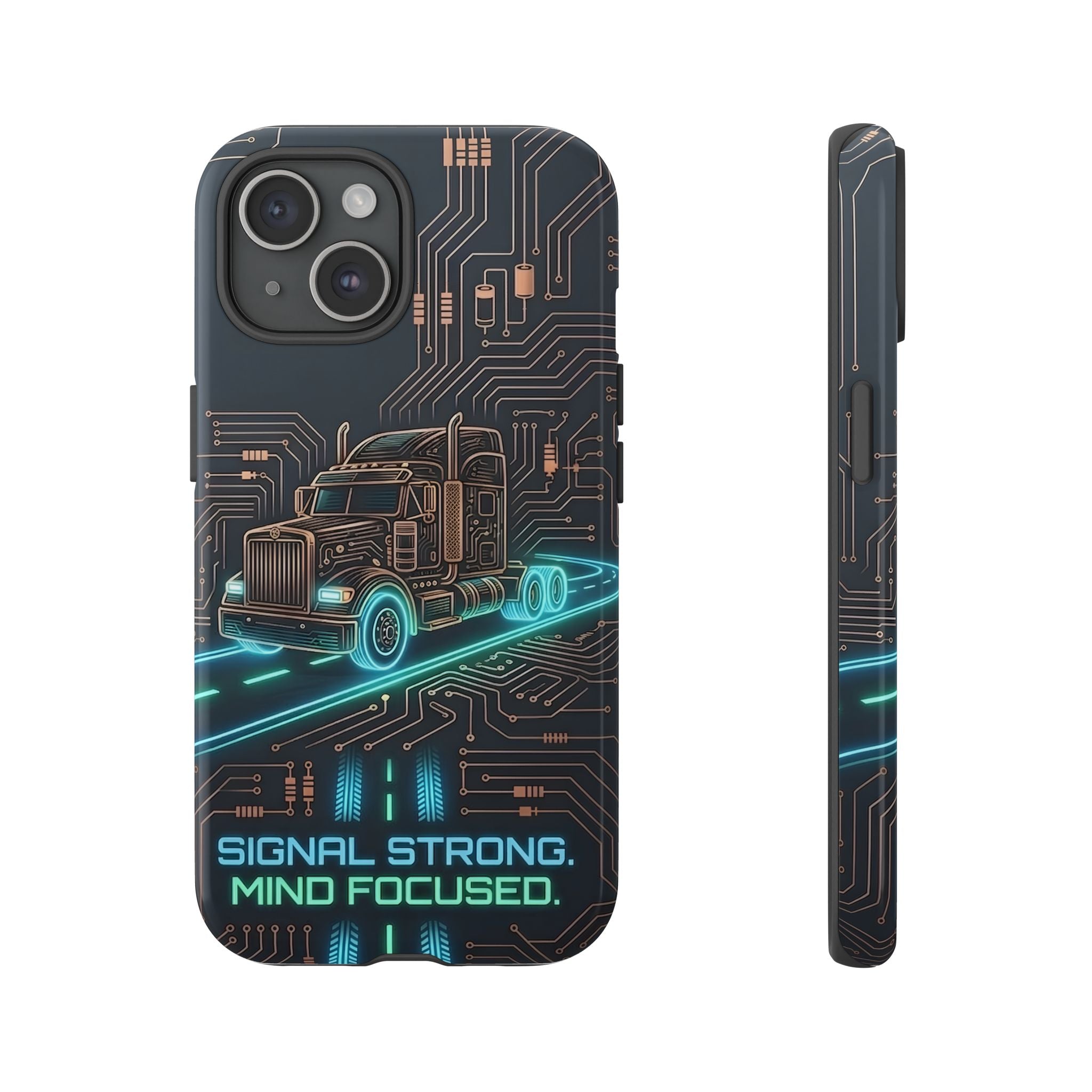 Truck Driver Gamer Phone Case — “Real Life. No Pause Button.”