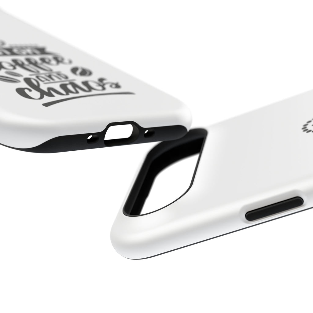 Phone Case — "Run on Coffee and Chaos" Impact-Resistant Protective Cover