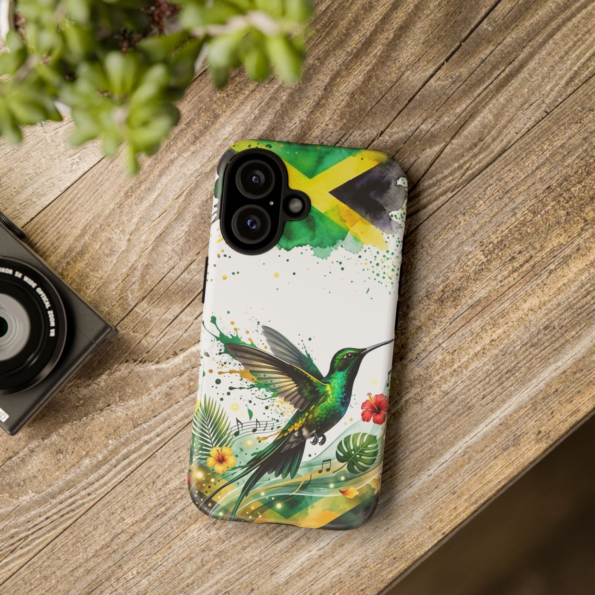 Hummingbird Jamaica Tough Phone Case – Tropical Floral Protective Cover