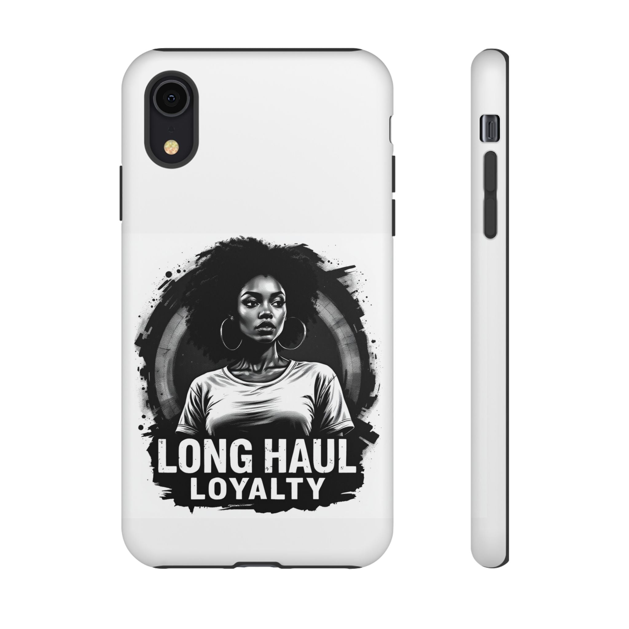 Phone Case — "Long Haul Loyalty" Black & White Portrait Protective Case