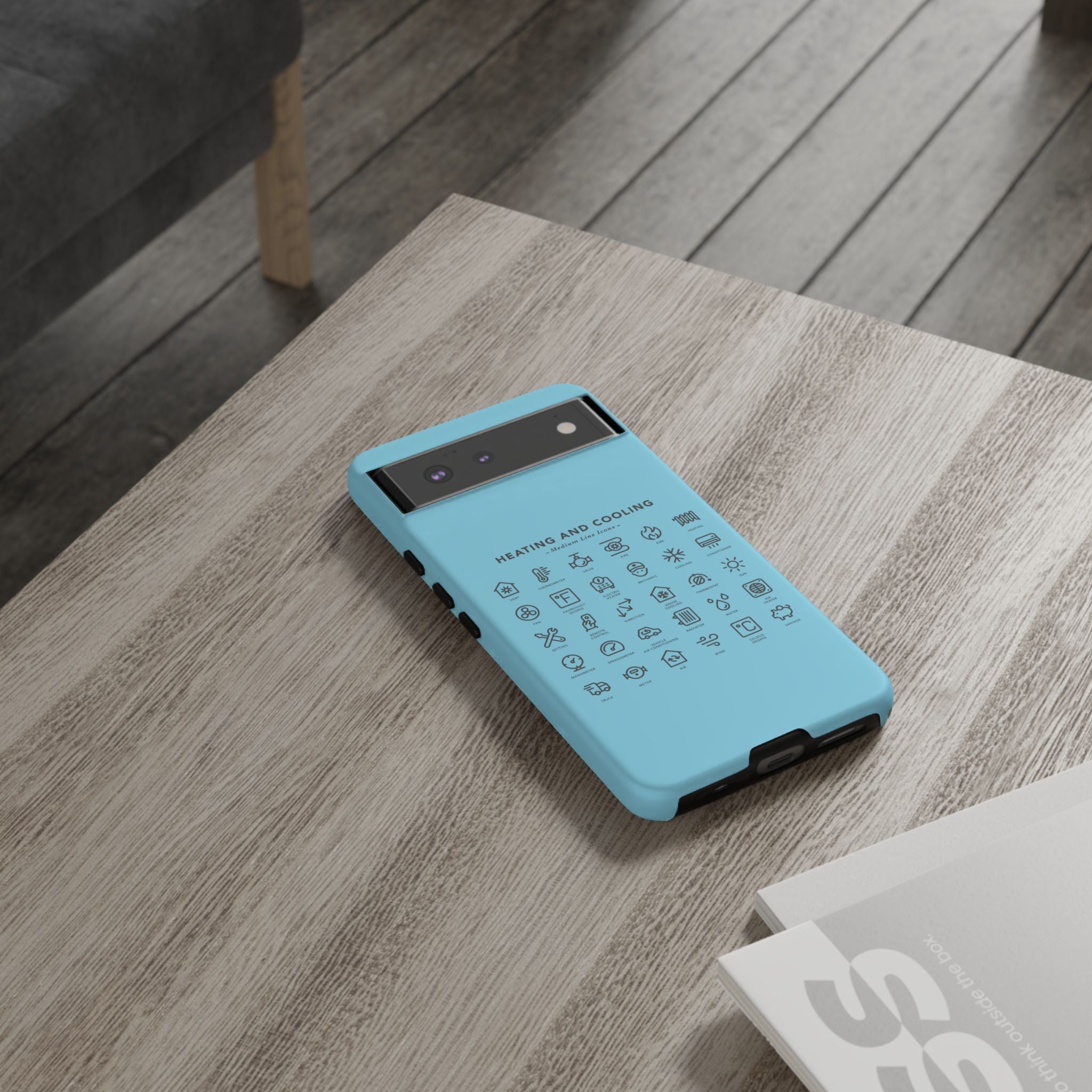 Heating and Cooling Icons Phone Case – HVAC Technician Protective Phone Cover