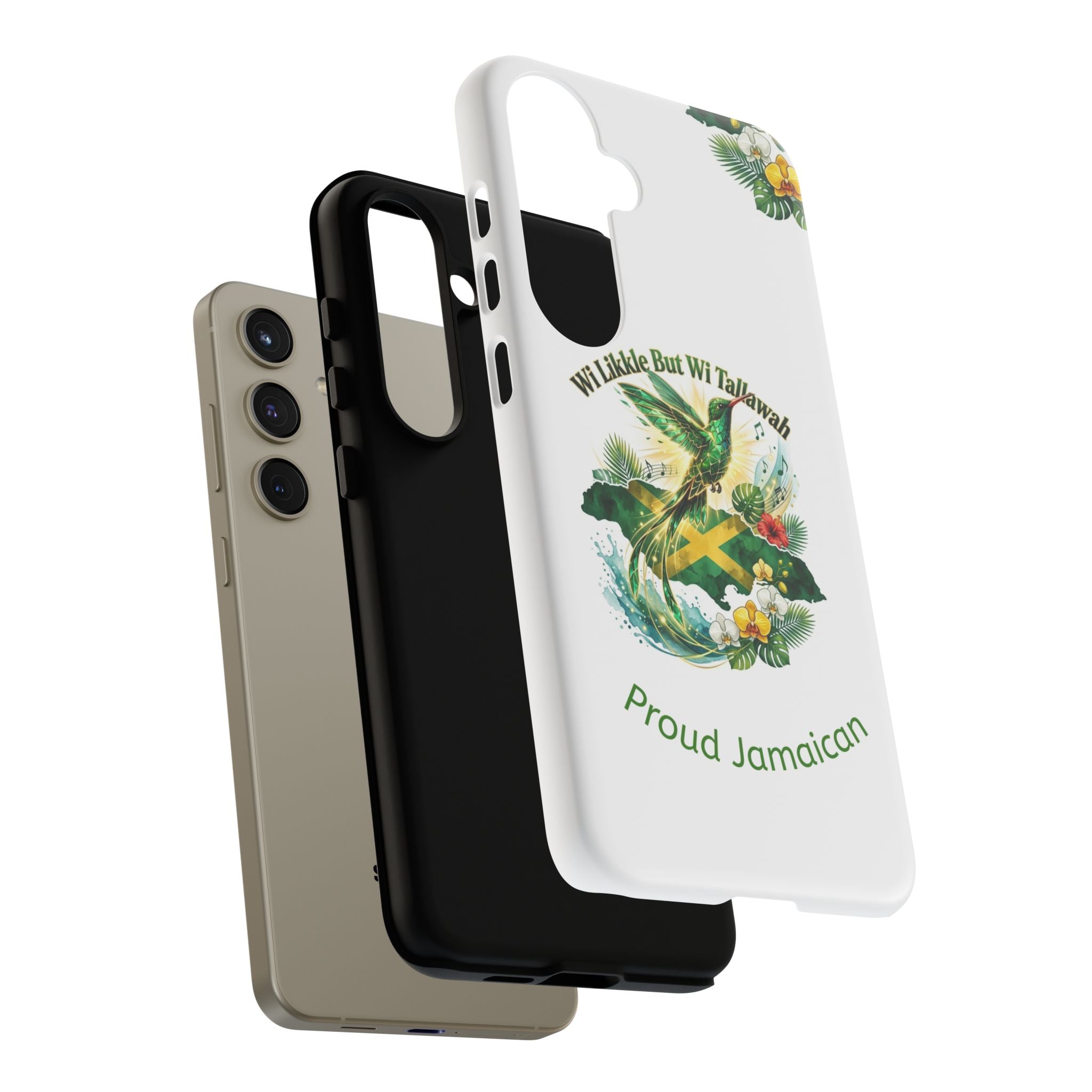 Jamaica Hummingbird Phone Case — “Wi Likkle But Wi Tallawah” Tropical Protective Cover