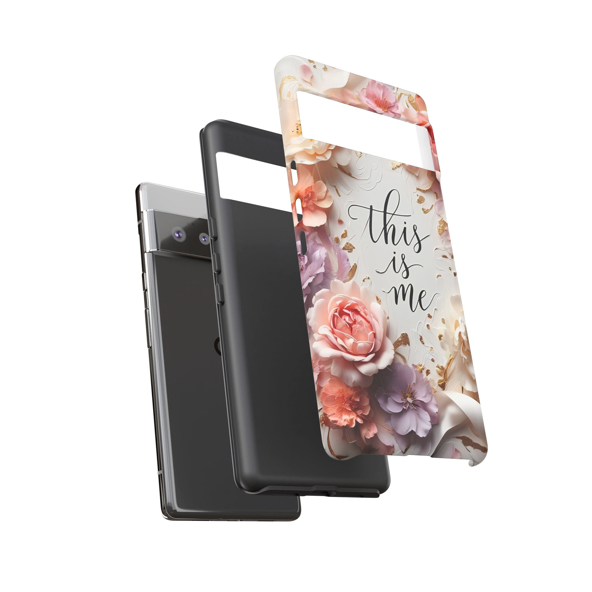 Floral "This Is Me" Tough Phone Case — Protective Floral iPhone Cover for Self-Expression, Gift for Her