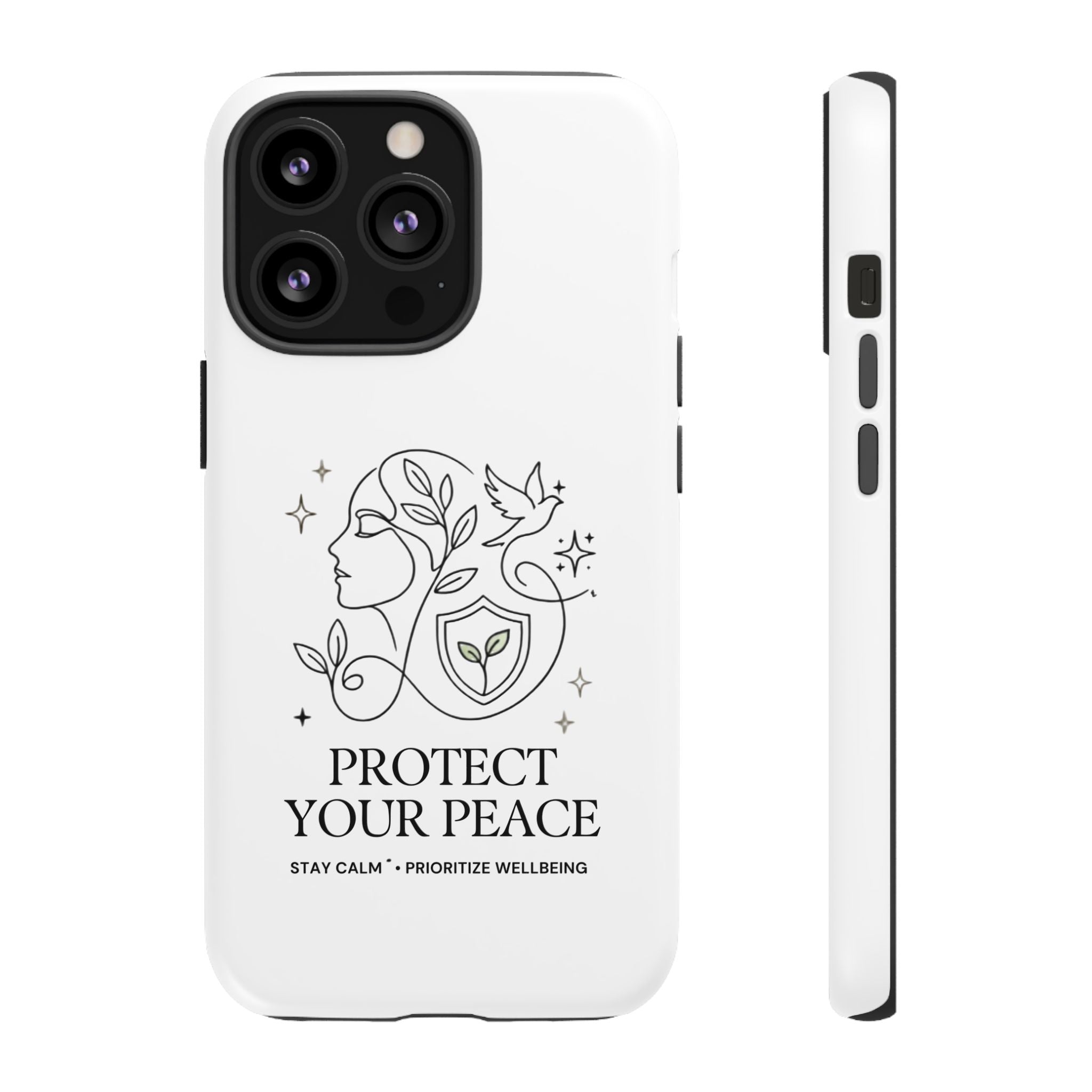 Protect Your Peace Phone Case – Minimalist Wellness iPhone Cover