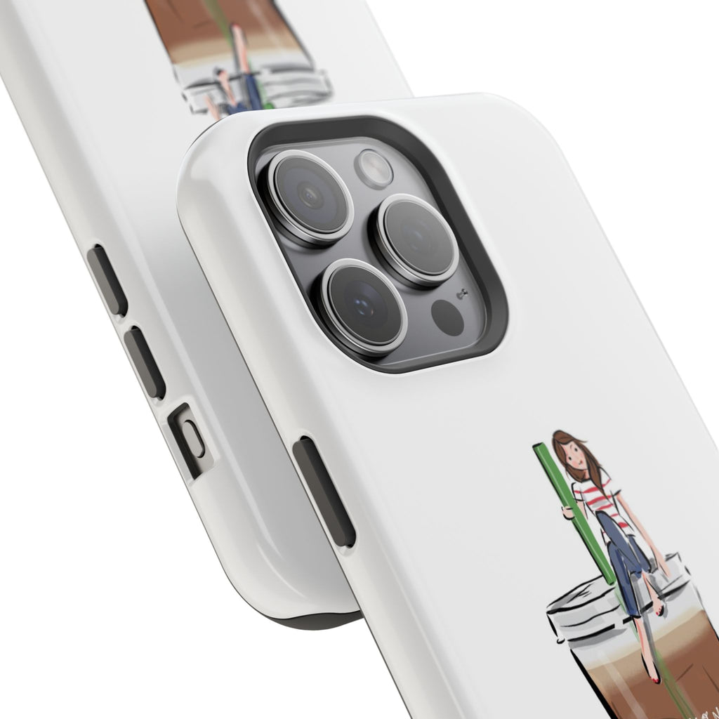Iced Coffee & Me Phone Case — Cute Illustration 'Emotional Support Iced Coffee' Impact-Resistant Case