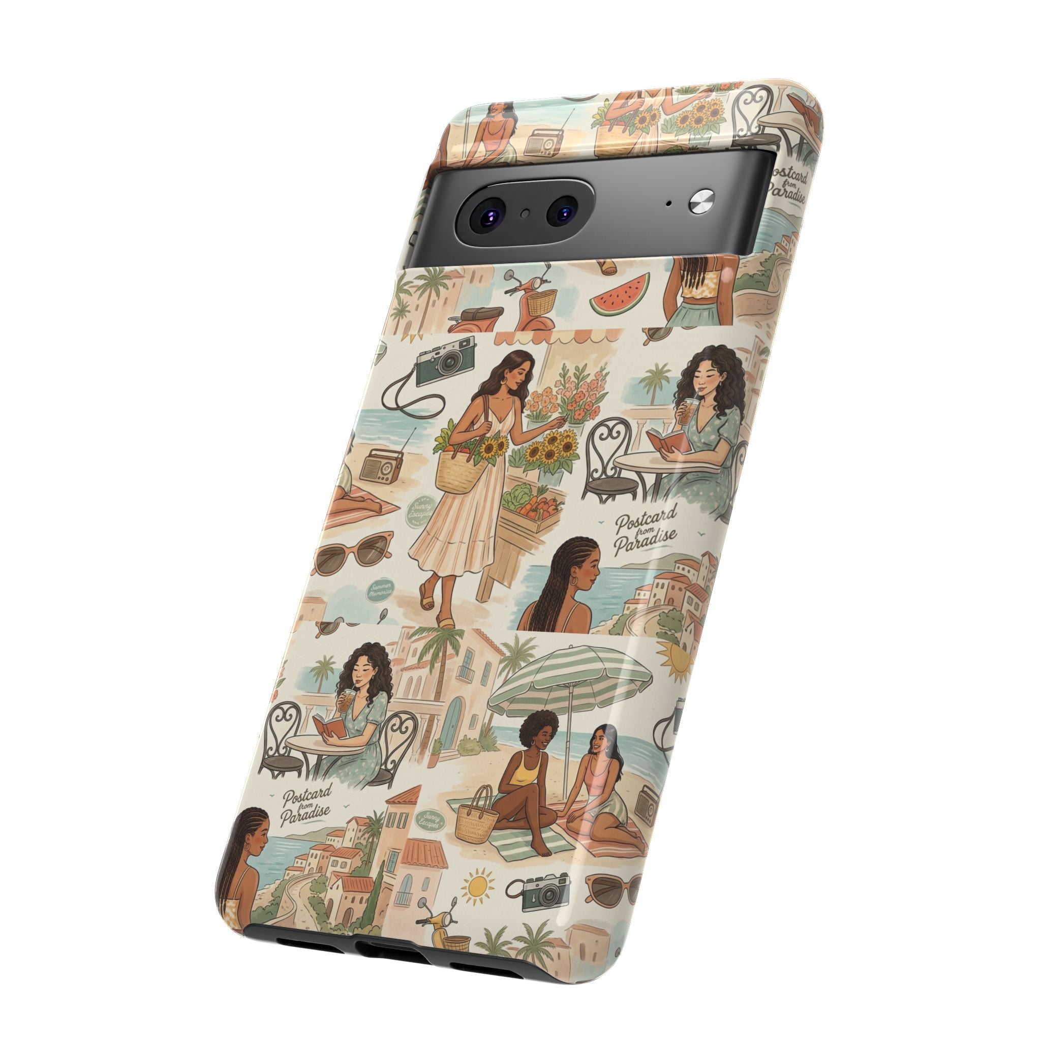 Tropical Vacation Phone Case — Vintage Beach Women Pattern