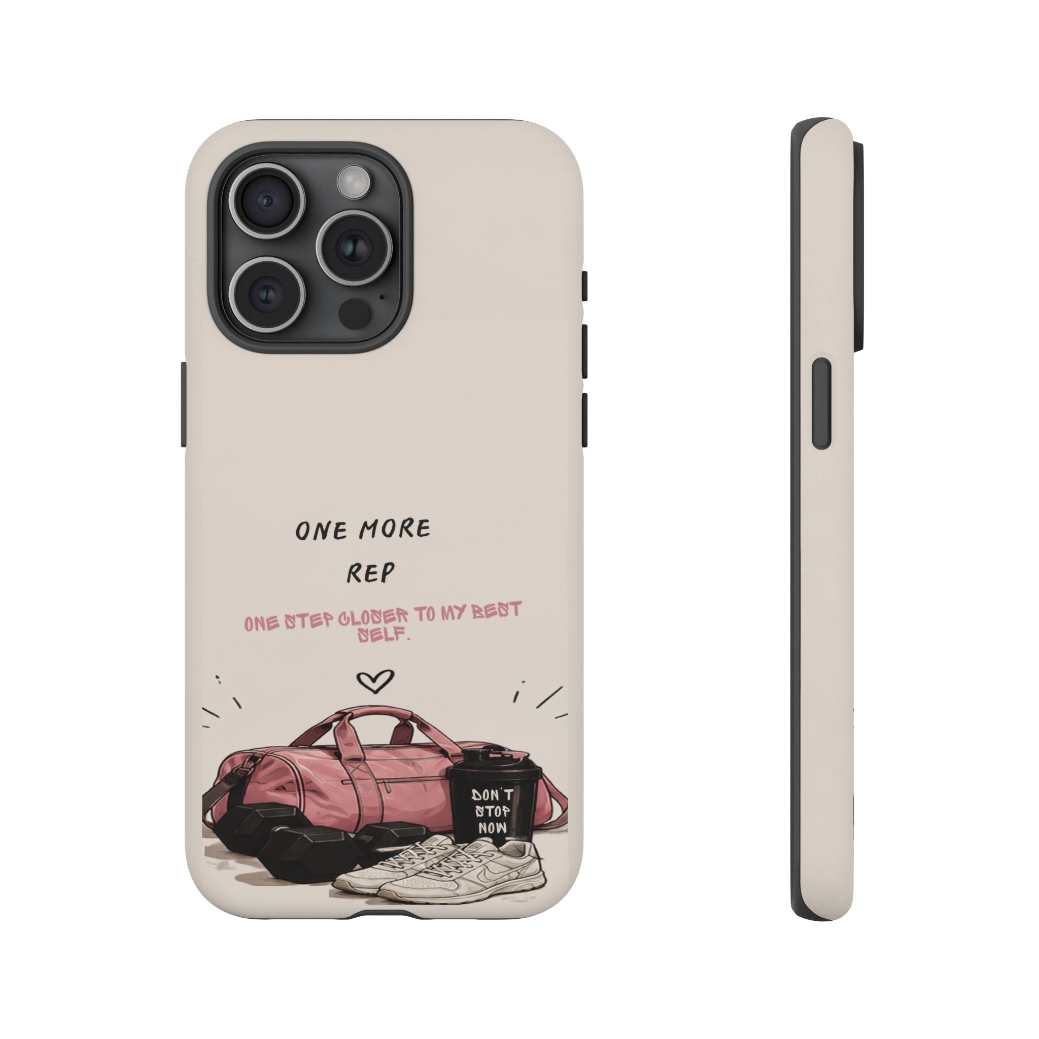 Gym Phone Case — "One More Rep" Workout Duffle & Sneakers Protective Case