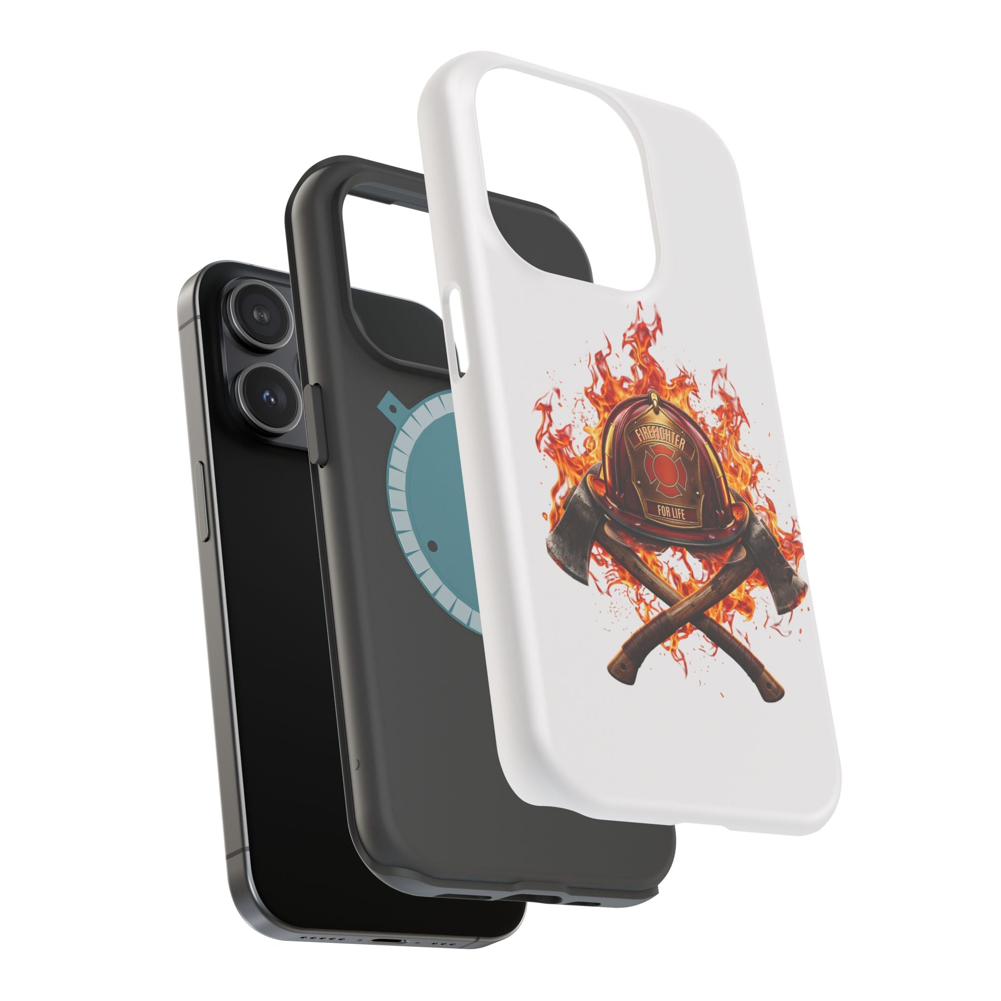 Firefighter Helmet Flames Phone Case — Station 117 Magnetic Impact-Resistant Case