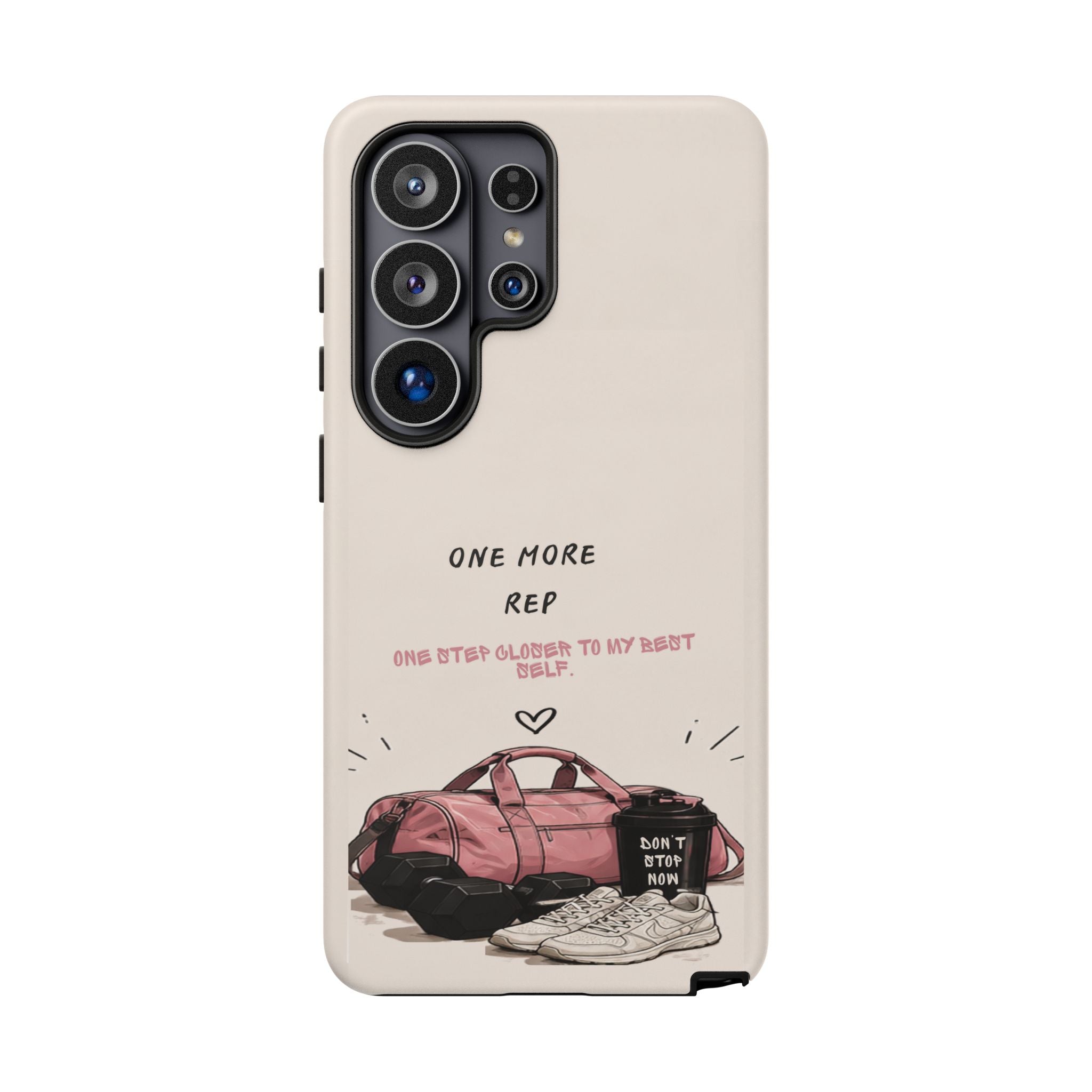 Gym Phone Case — "One More Rep" Workout Duffle & Sneakers Protective Case