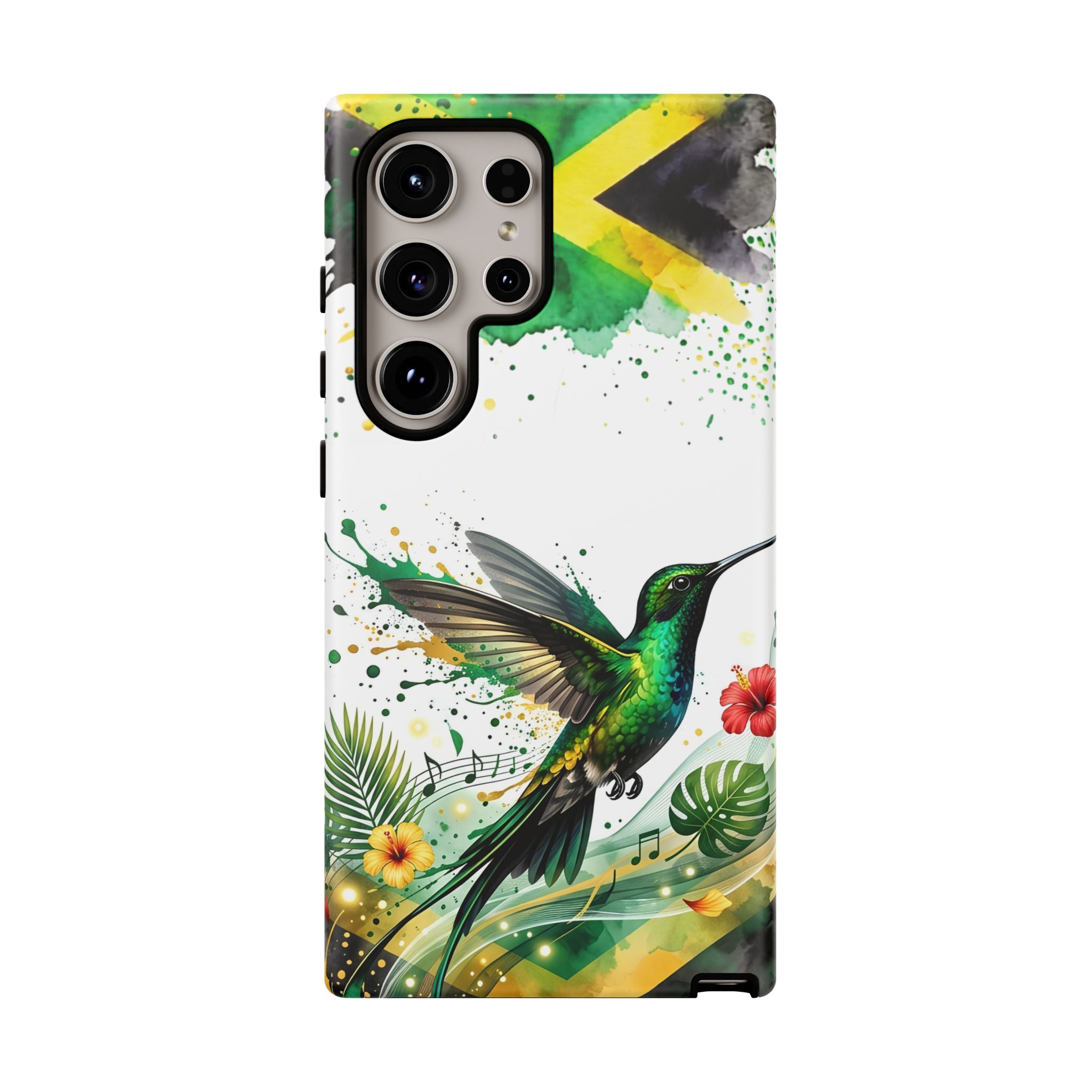 Hummingbird Jamaica Tough Phone Case – Tropical Floral Protective Cover