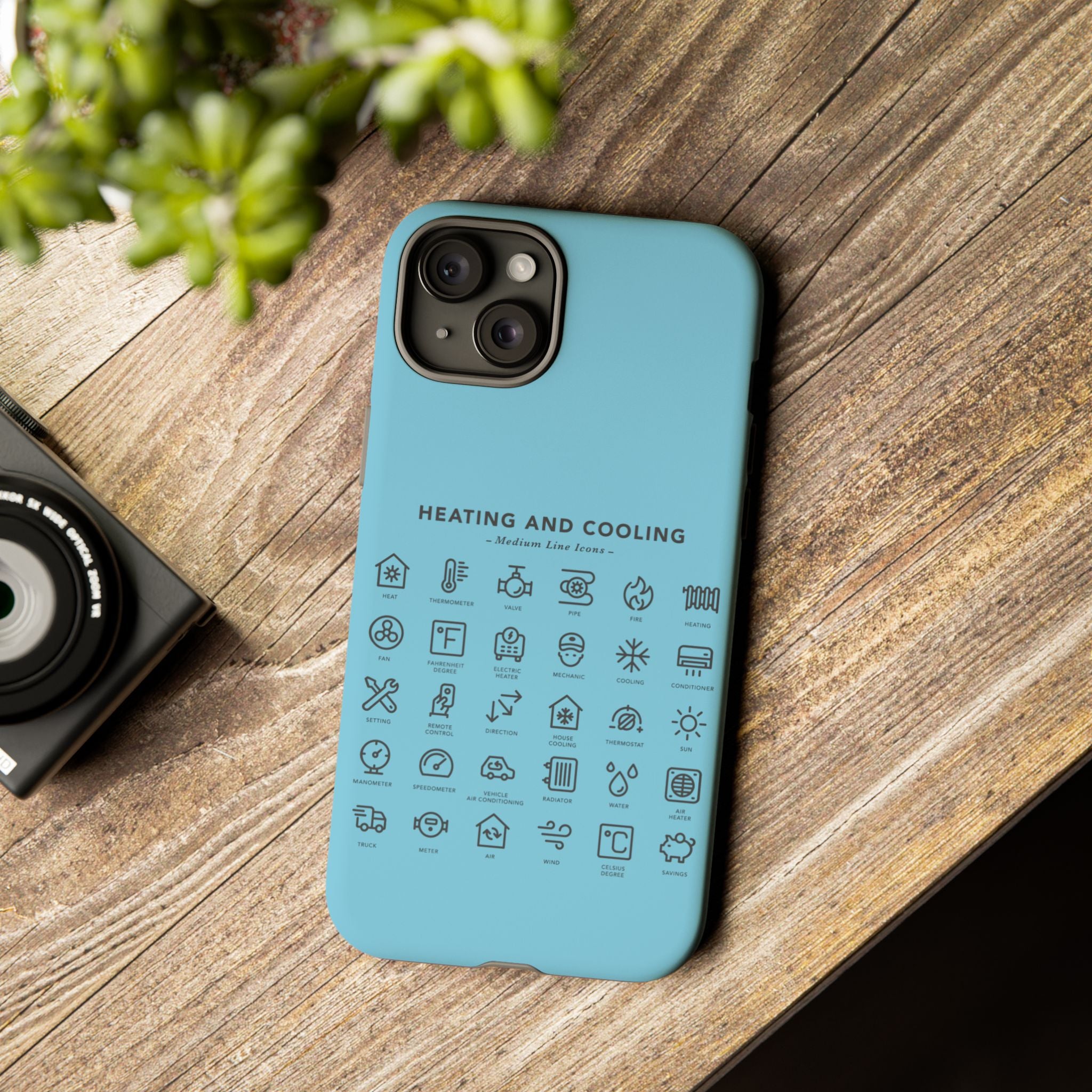Heating and Cooling Icons Phone Case – HVAC Technician Protective Phone Cover