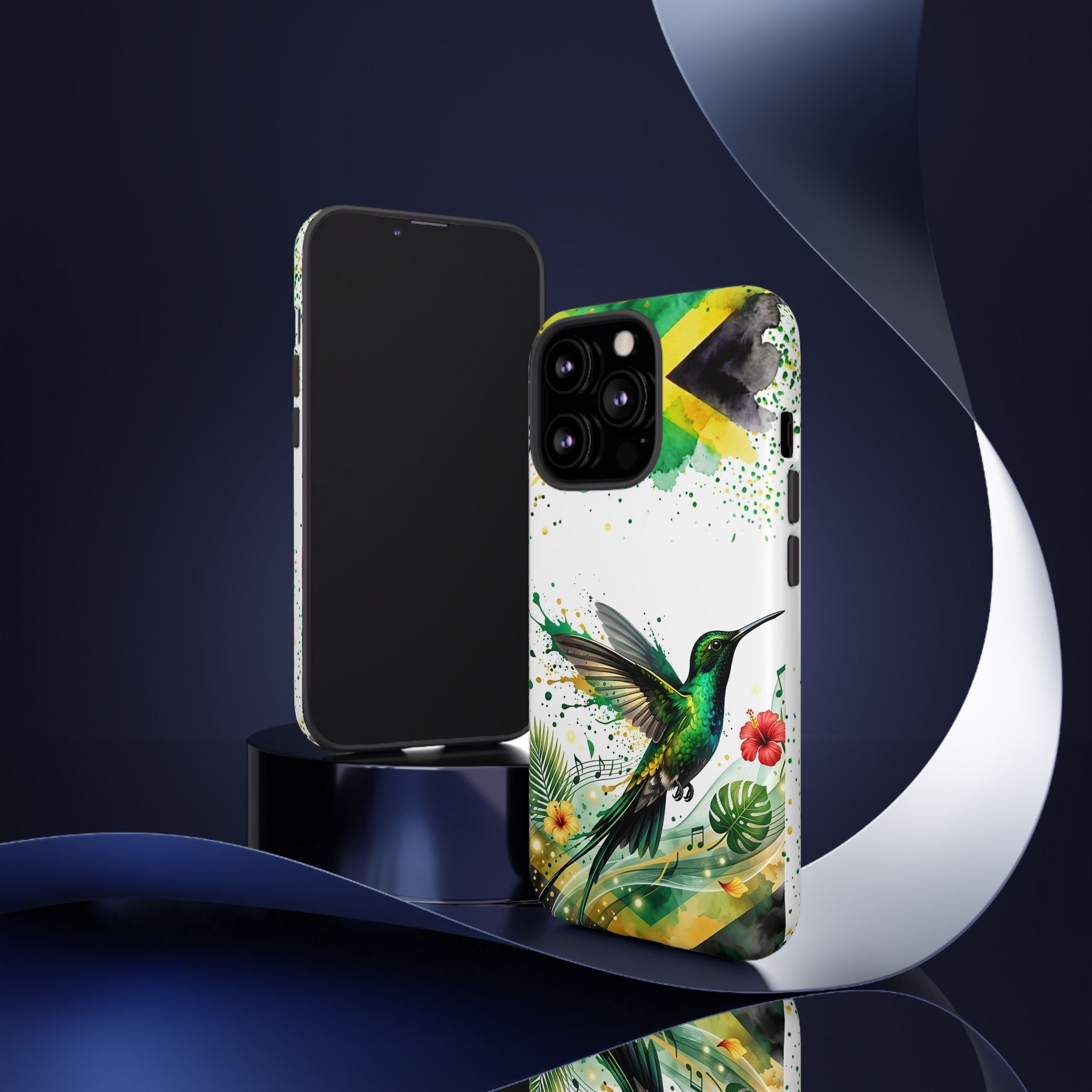 Hummingbird Jamaica Tough Phone Case – Tropical Floral Protective Cover