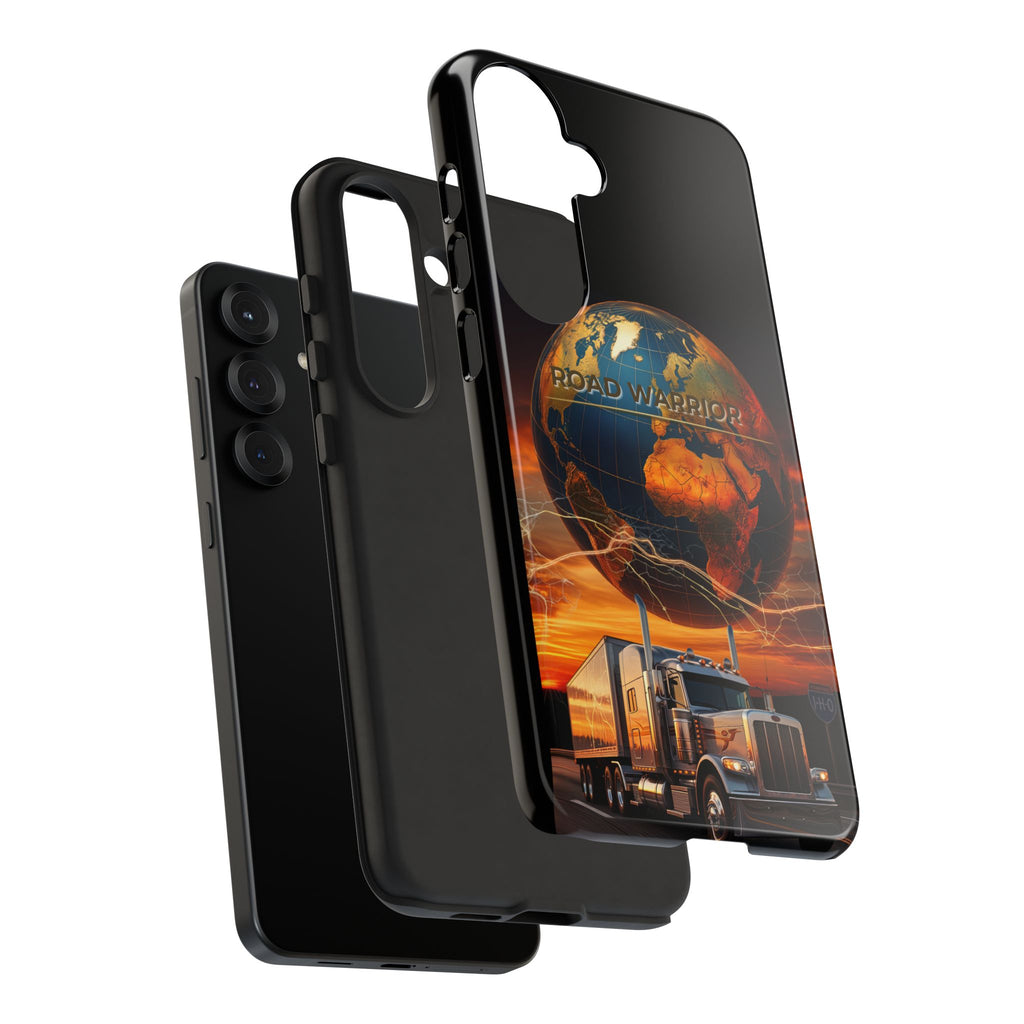 Truck Driver Phone Case — 'Global Road Warrior' Semi Truck Globe Tough Phone Cover