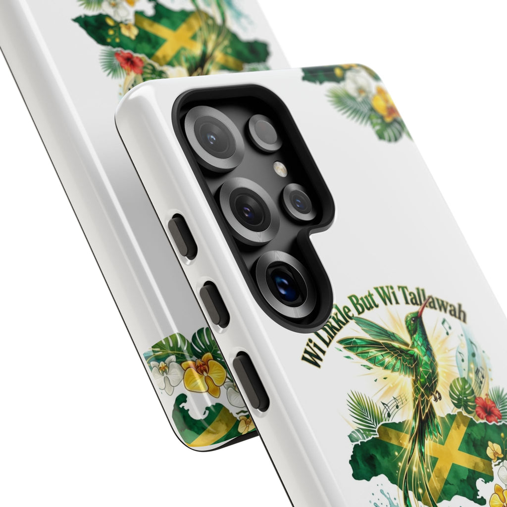 Jamaica Hummingbird Phone Case — “Wi Likkle But Wi Tallawah” Tropical Protective Cover