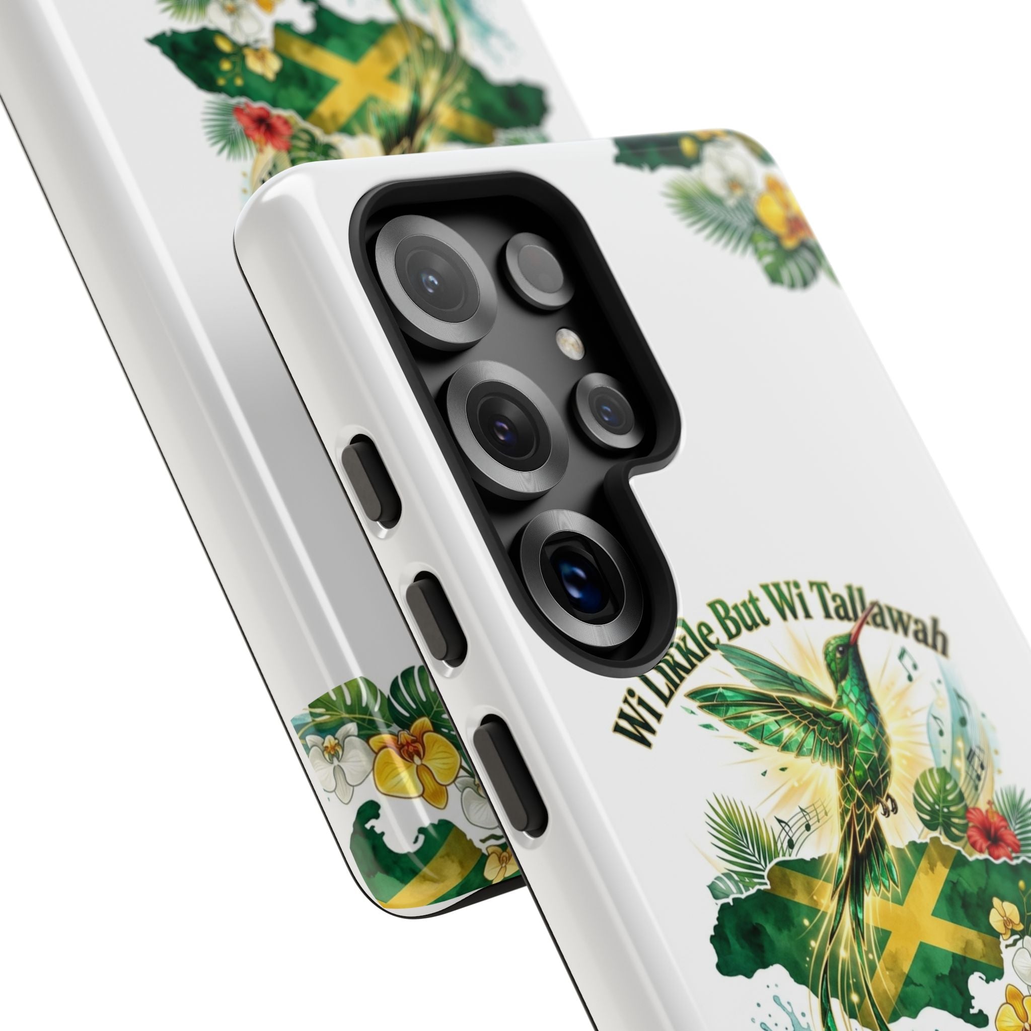 Jamaica Hummingbird Phone Case — “Wi Likkle But Wi Tallawah” Tropical Protective Cover