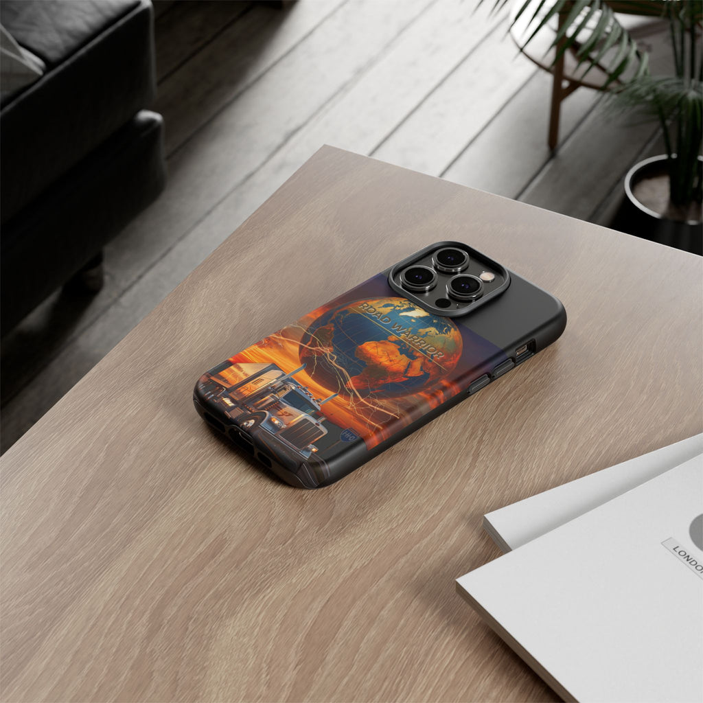 Truck Driver Phone Case — 'Global Road Warrior' Semi Truck Globe Tough Phone Cover
