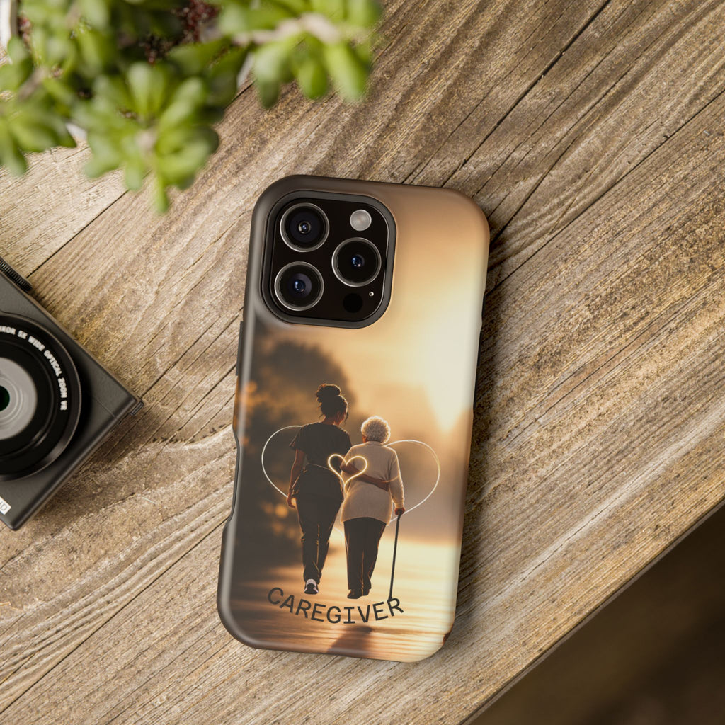 Caregiver Phone Case — Impact-Resistant Protective Case with Heart Design